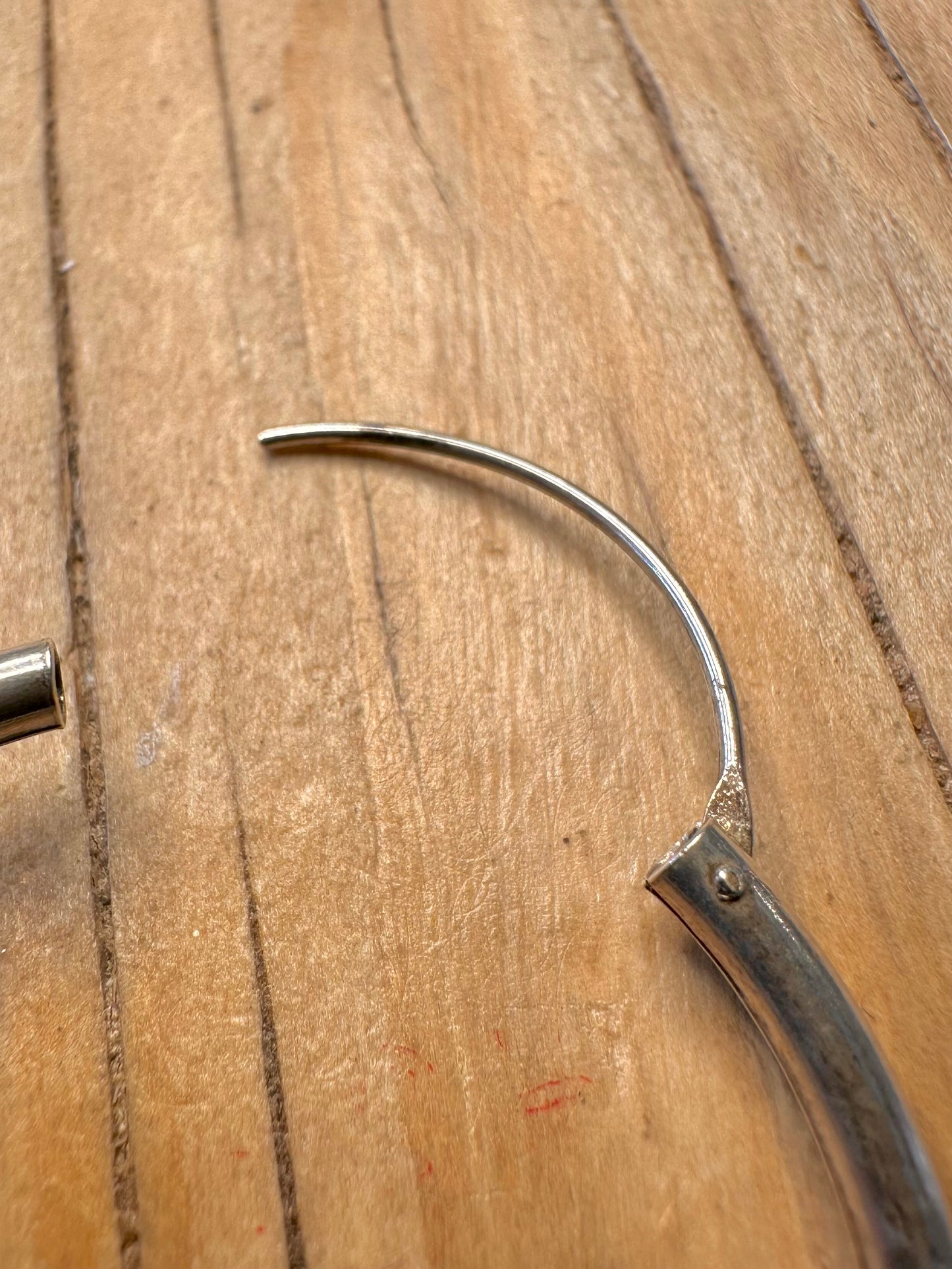 Vintage Tribal Hoops 925 Silver Earrings
