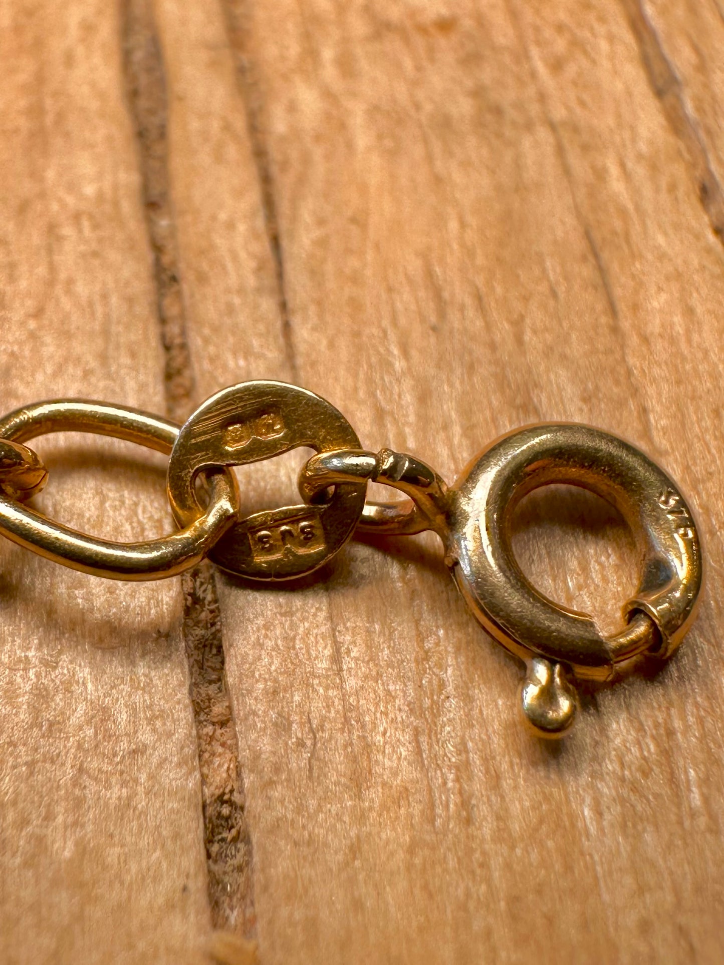 Vintage 1982 9ct Gold Curb Chain 18.5 inch Necklace