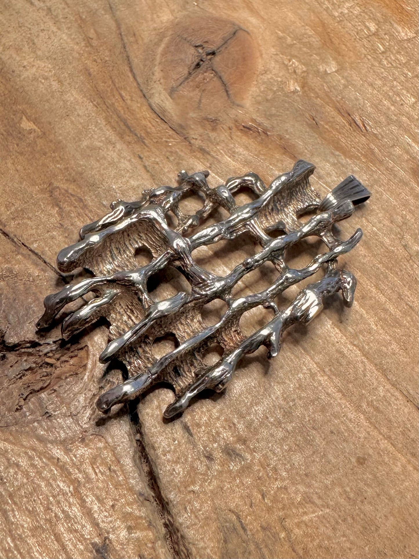 Brutalist 1976 Maker EFC 925 Silver Raw Pendant