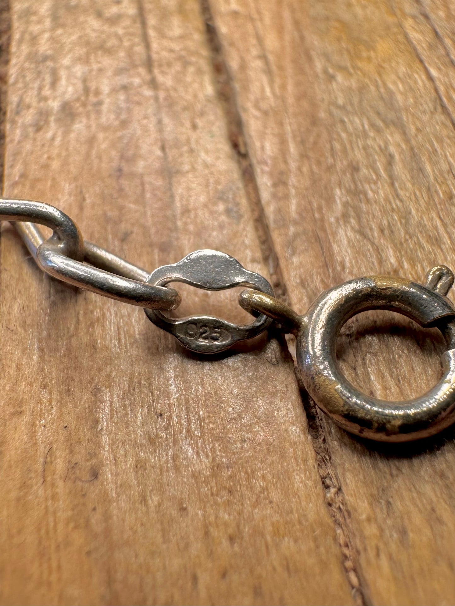 Vintage Long Link 925 Sterling Silver 18 inch Necklace