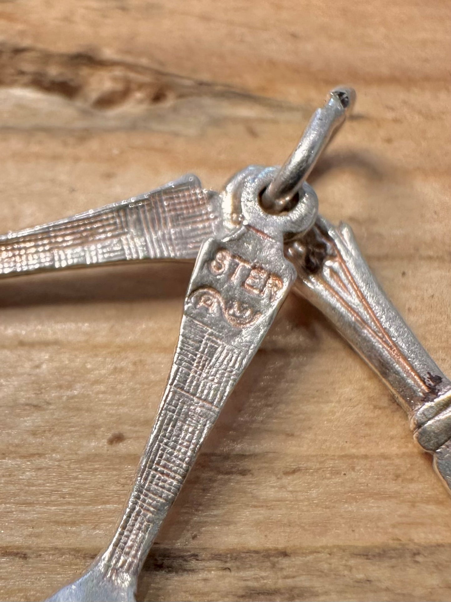 Vintage Cutlery 925 Silver Charm Pendant