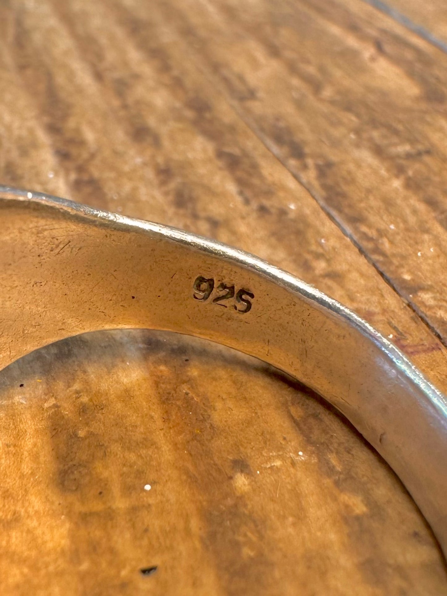 Pentagram Swirl 925 Sterling Silver Size Y Ring