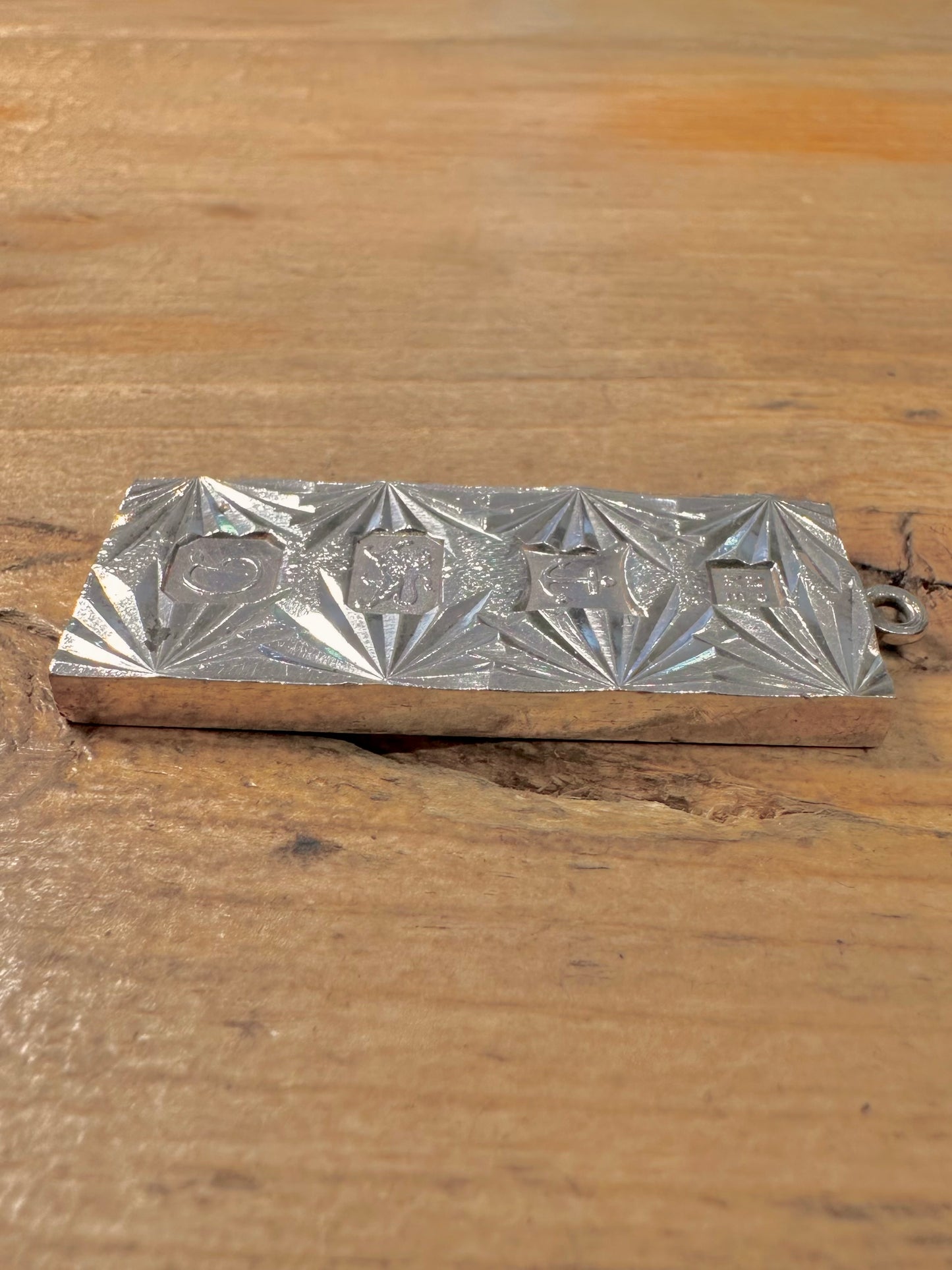 Vintage 1978 Textured Ingot Birmingham 926 Silver Pendant
