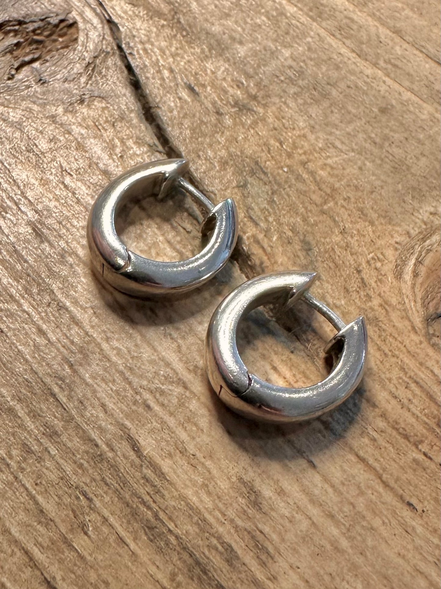 Vintage Links of London Chunky Hoops 925 Silver Earrings