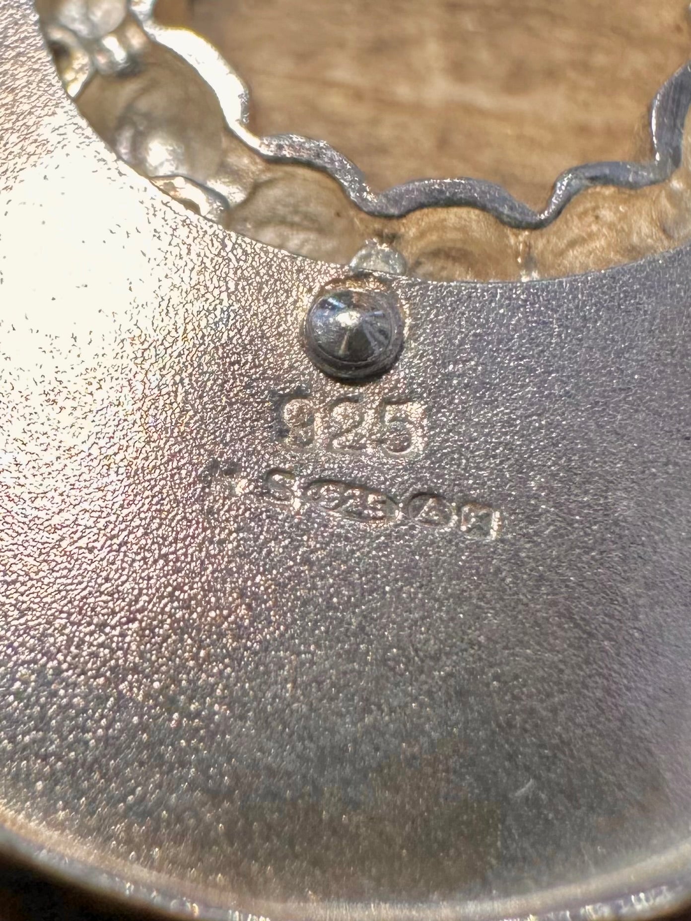 Abstract Oval 925 Silver Hallmarked Pendant