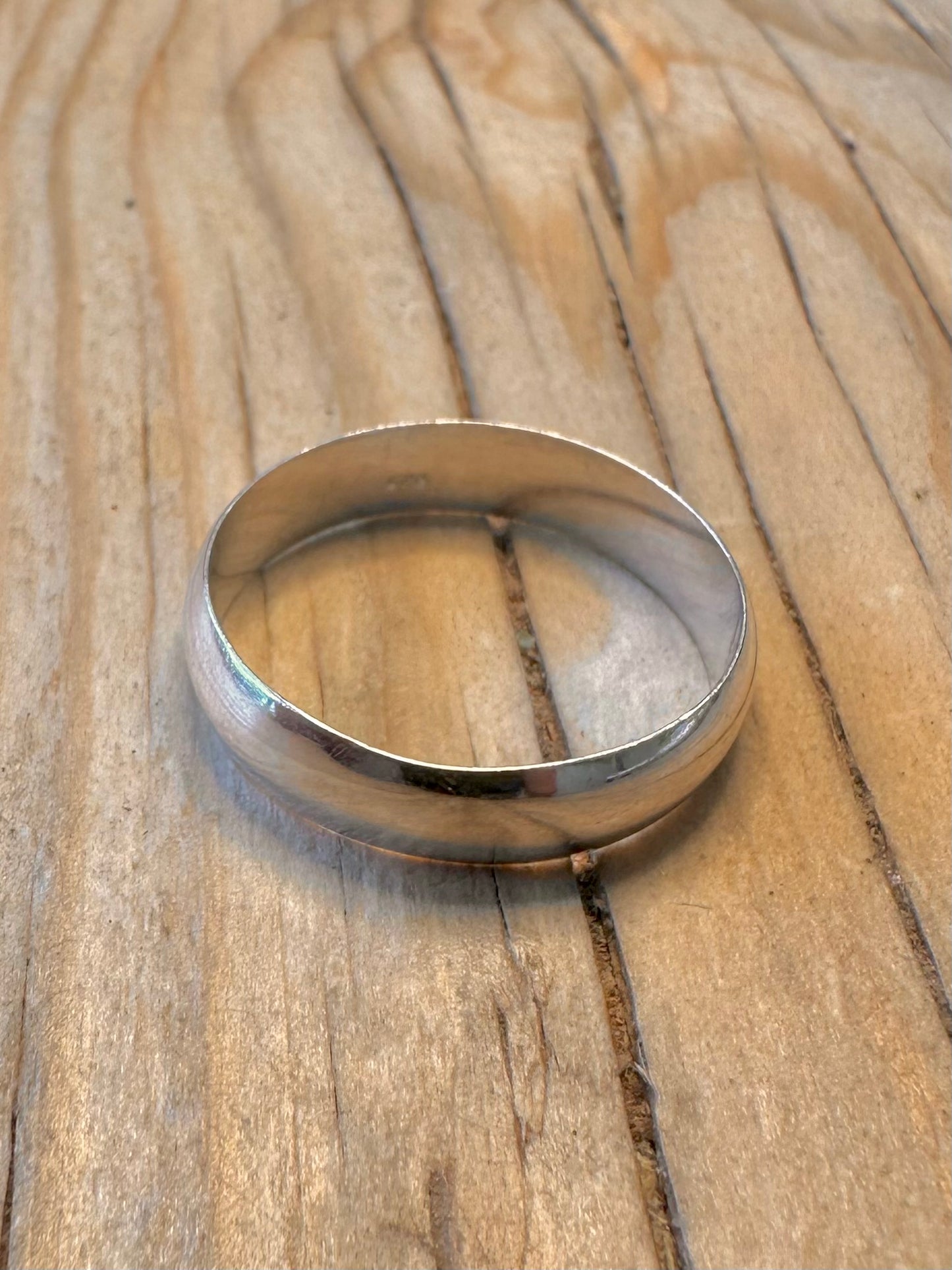 Vintage Band 925 Silver Size Y Ring