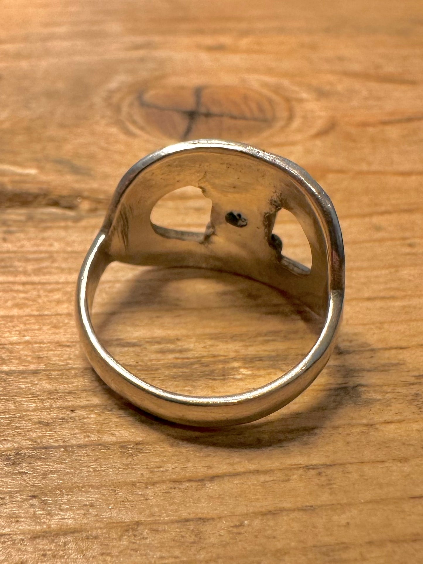 Modern Moonstone Tribal 925 Silver Size M Ring