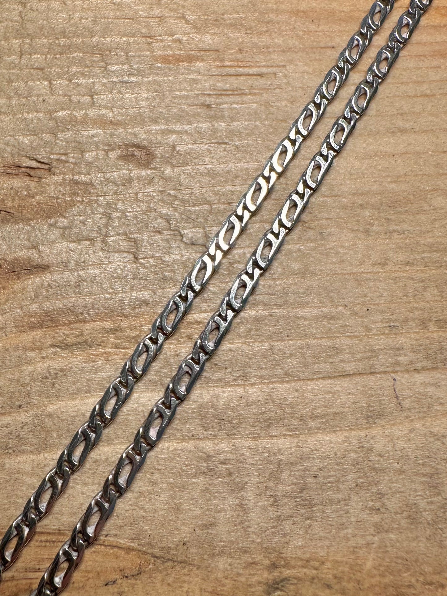 Vintage Unique Link 925 Silver 23.5 inch Necklace