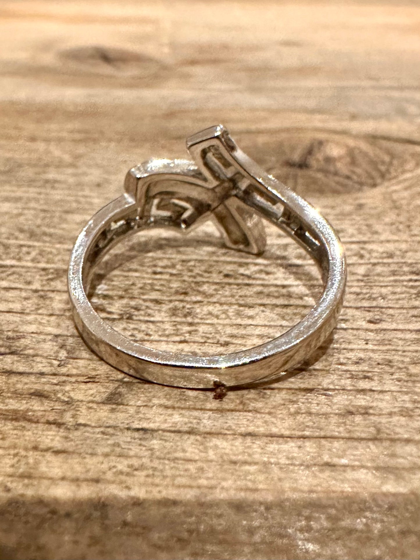 Modern Simulated Opal 925 Silver Size R1/2 Ring