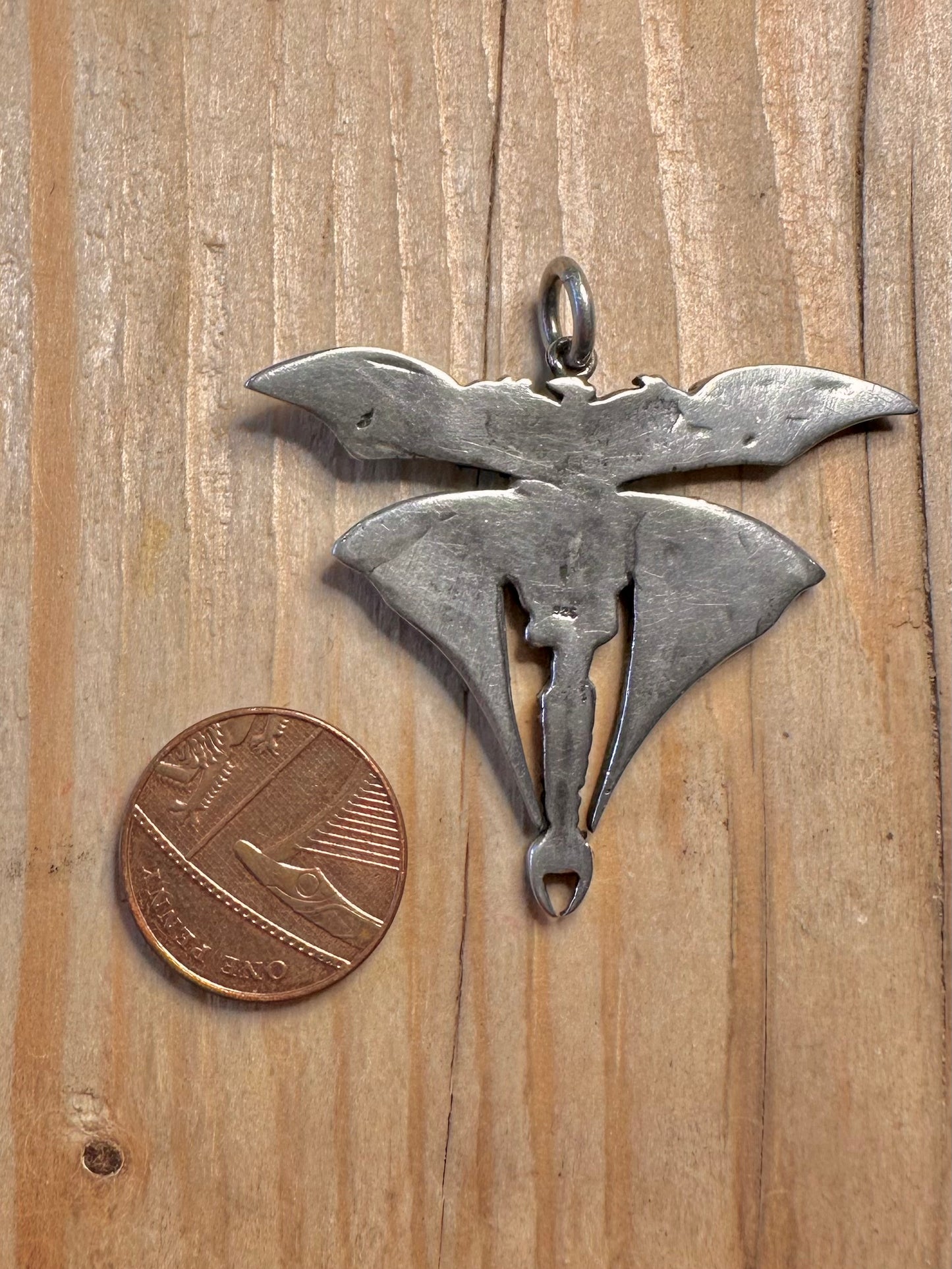 Vintage Tribal Double Dragon 925 Sterling Silver Pendant