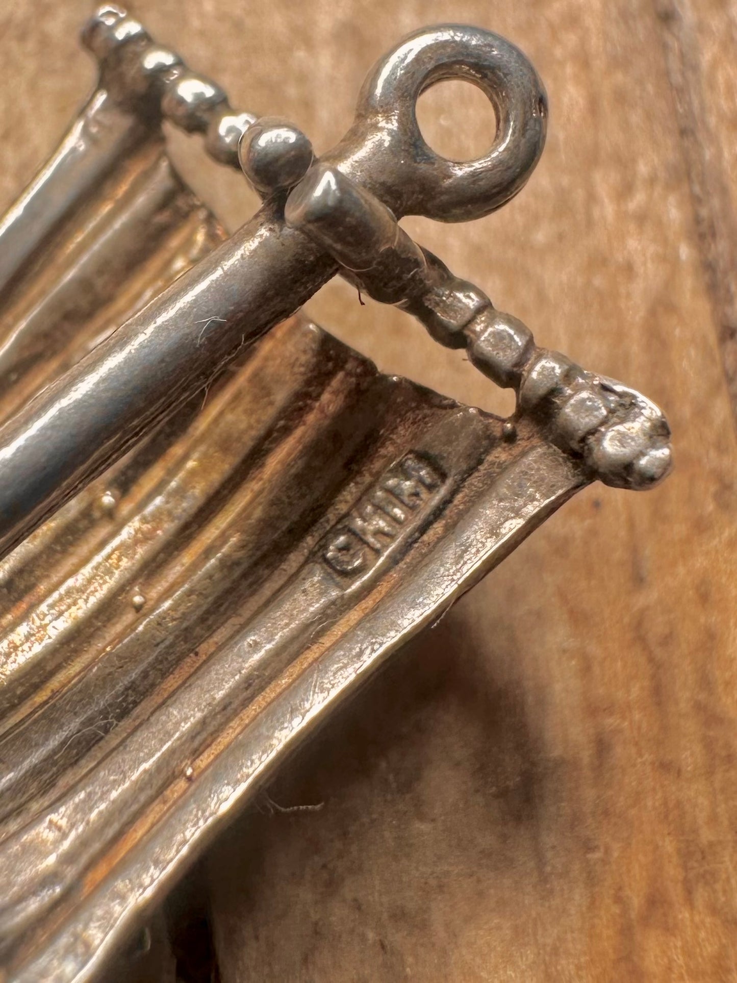 Vintage CHIM Viking Ship 925 Sterling Silver Charm Pendant