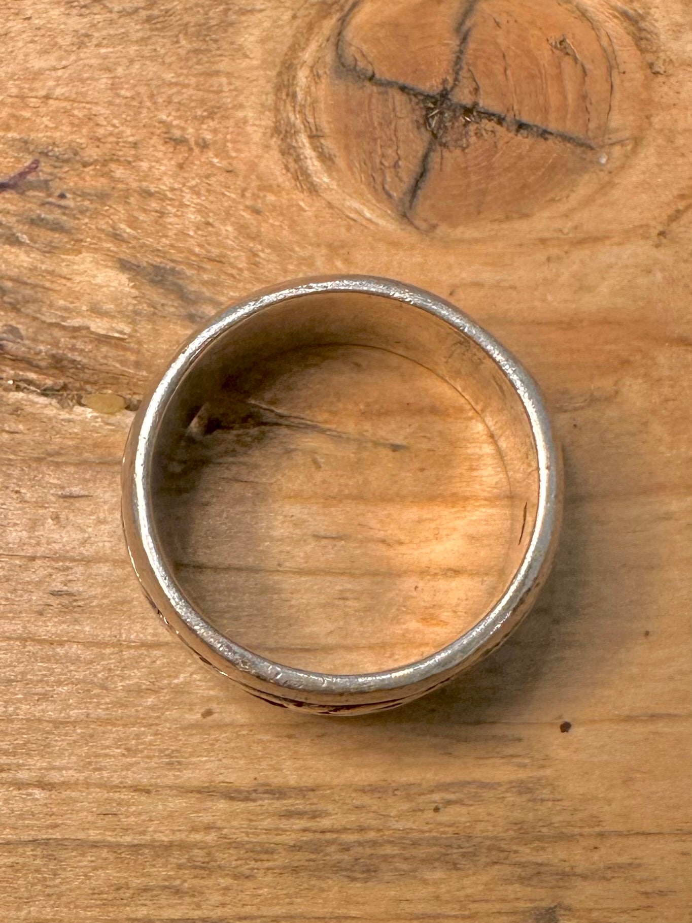 Vintage Celtic Band 925 Silver Size Q Ring