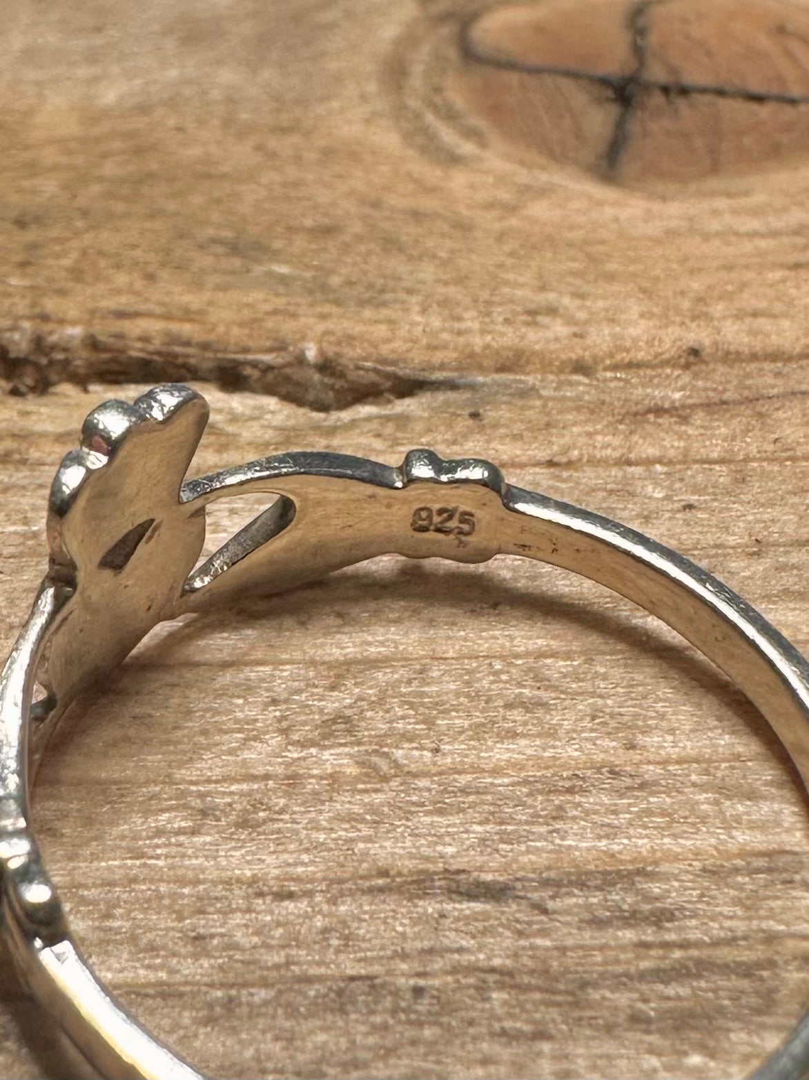 Vintage Claddagh 925 Silver Size S Ring