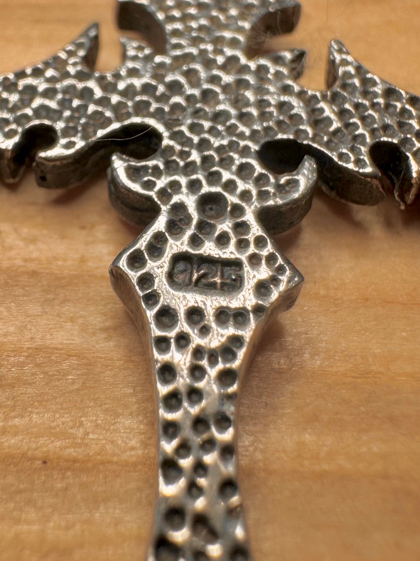 Vintage Gothic Cross 925 Sterling Silver Pendant
