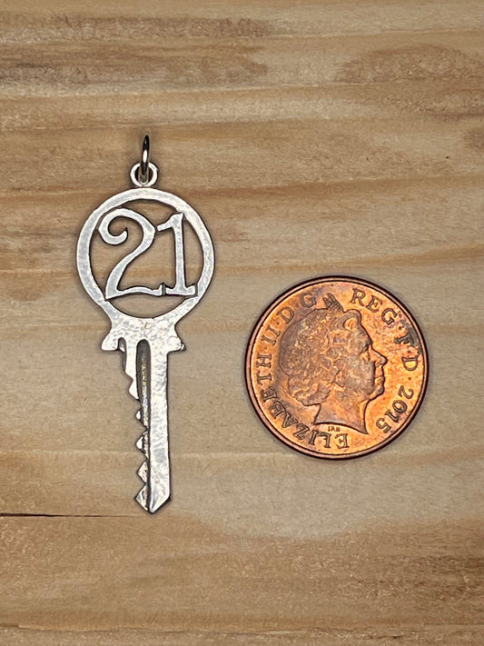 21 Key 925 Sterling Silver Pendant