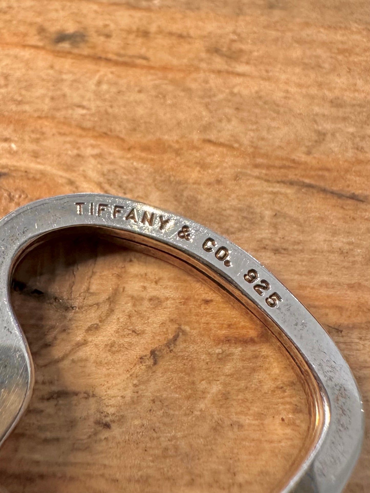 Vintage Tiffany and Co Keychain Heart 925 Silver Pendant