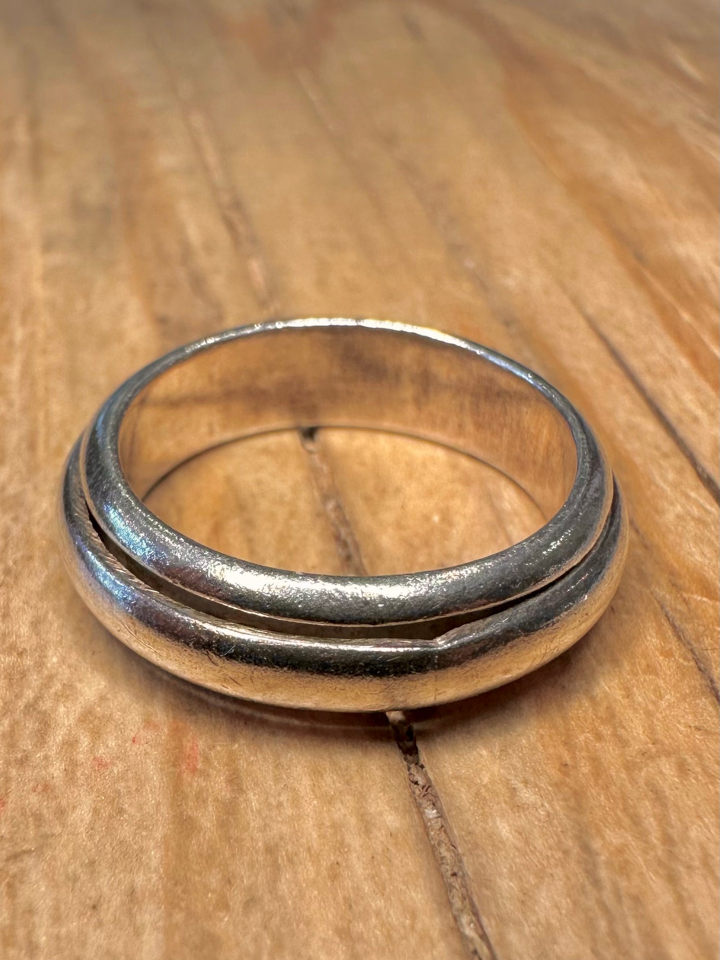 Vintage Spinner Band 925 Sterling Silver Size L Ring