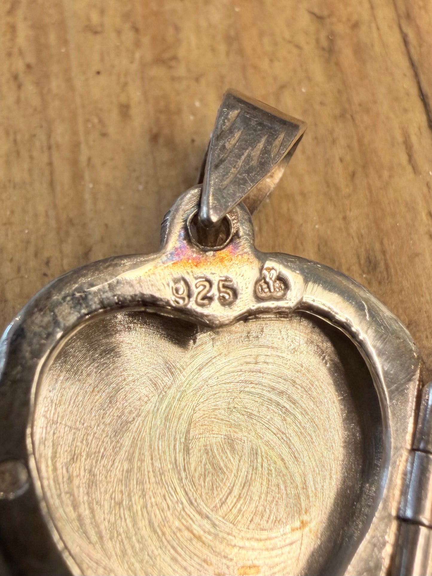 Heart Engraved Locket 925 Sterling Silver Pendant
