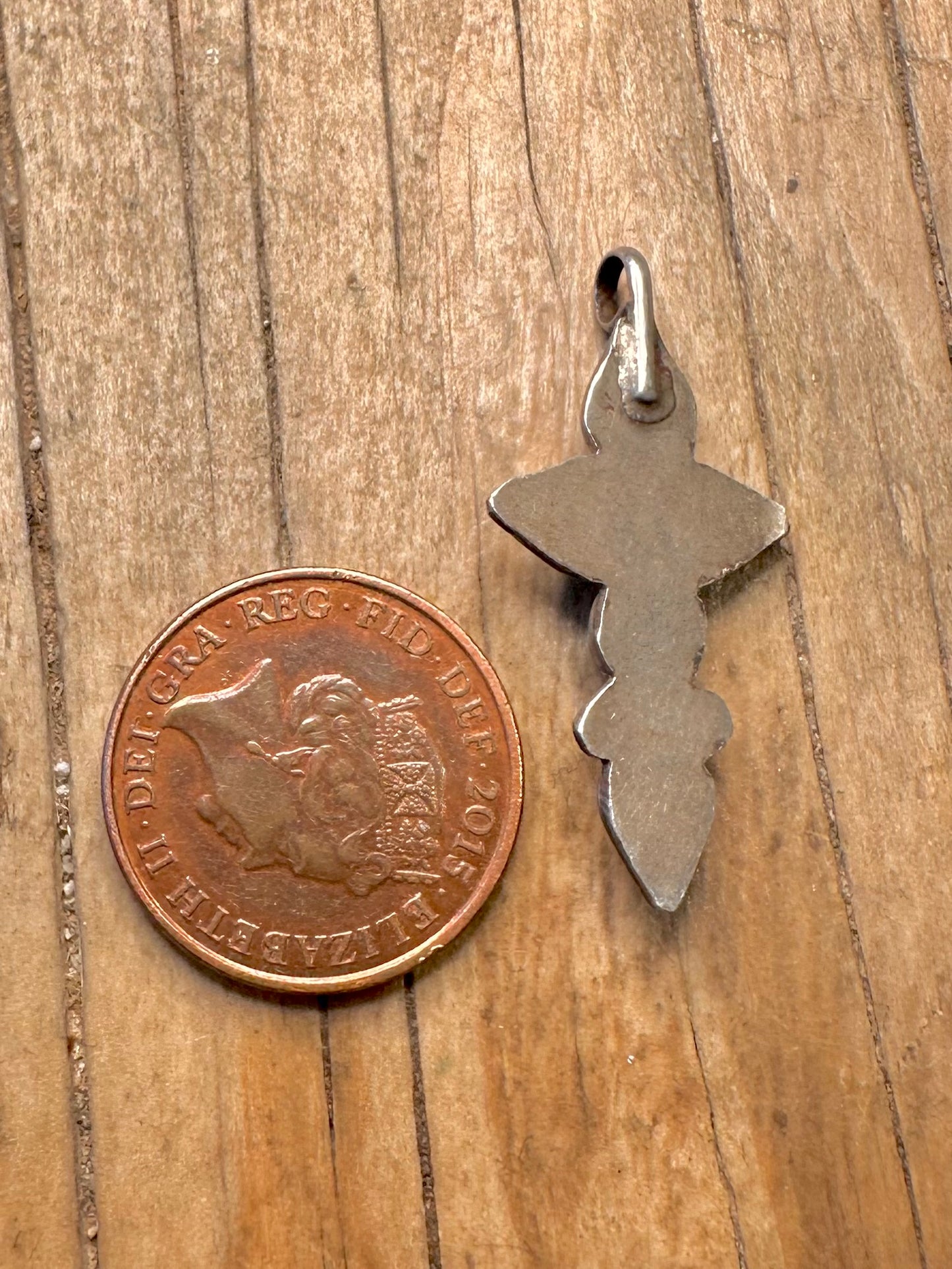 Vintage Navajo Turquoise Cross 925 Sterling Silver Pendant