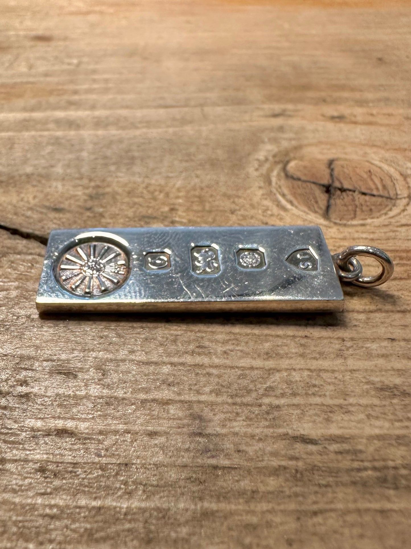 Vintage 1978 Sheffield Ingot 925 Silver Pendant