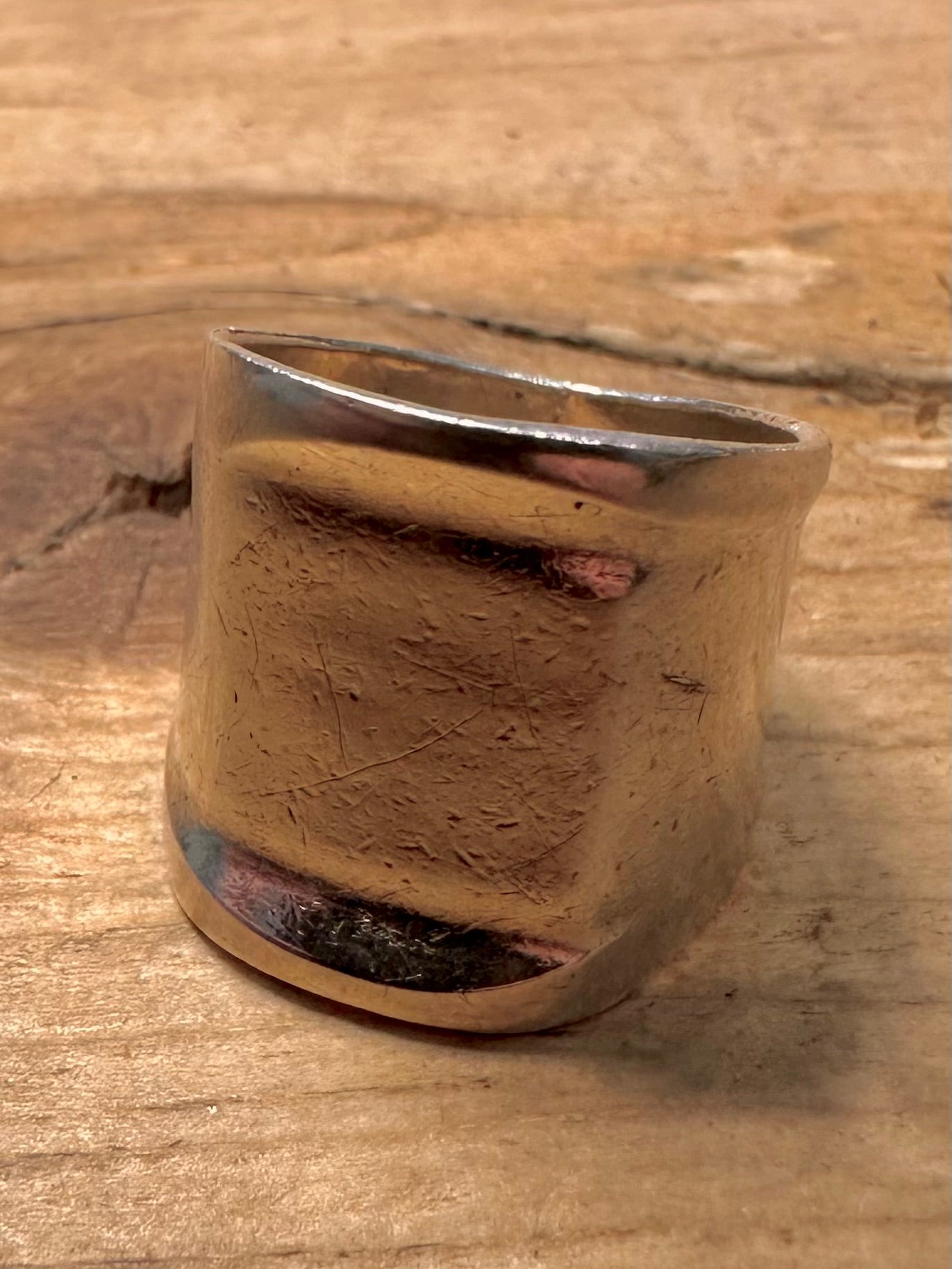 Vintage Shield Shaped 925 Silver Size J Ring