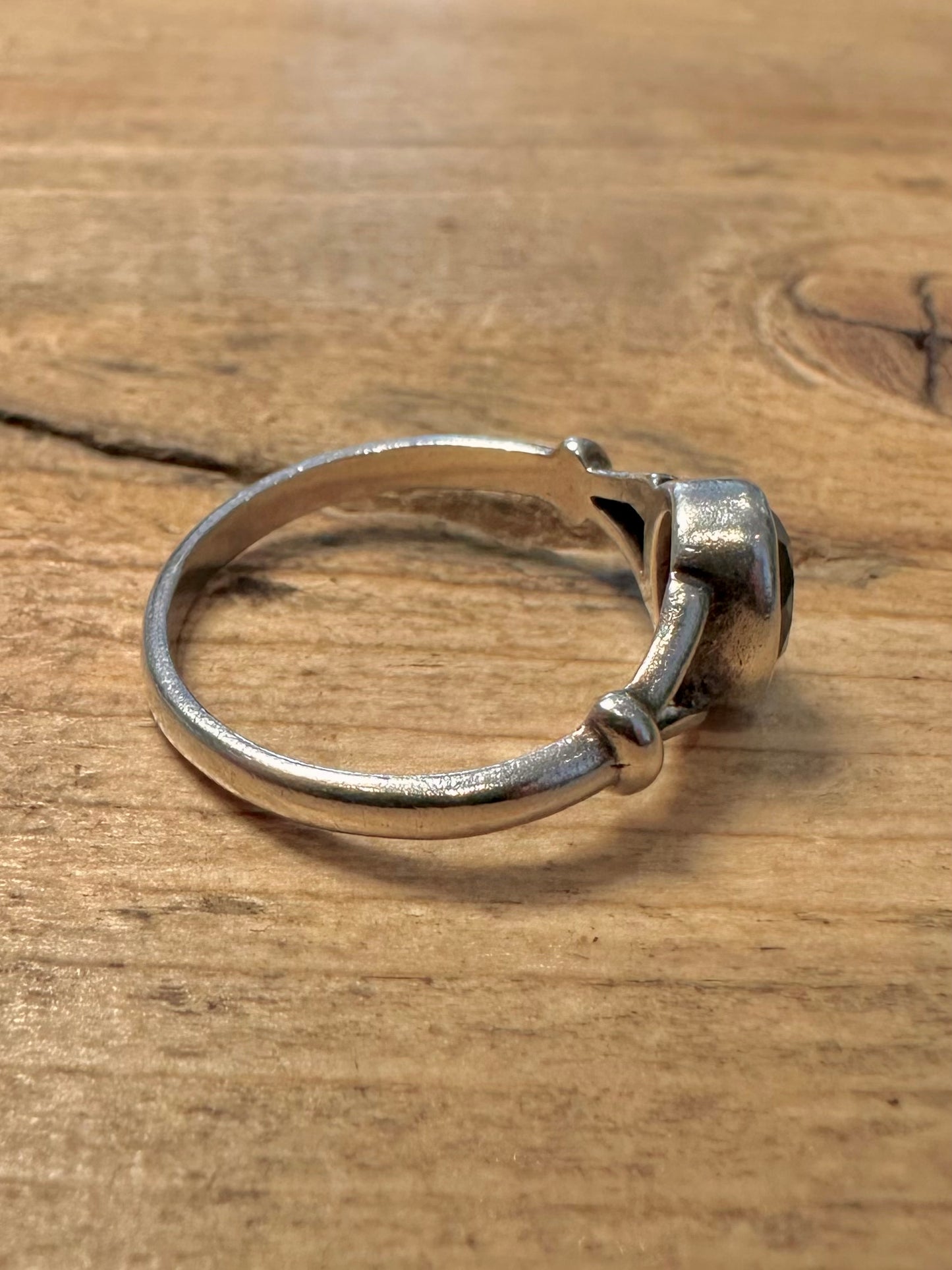 Vintage Blue Topaz 925 Silver Size P Ring
