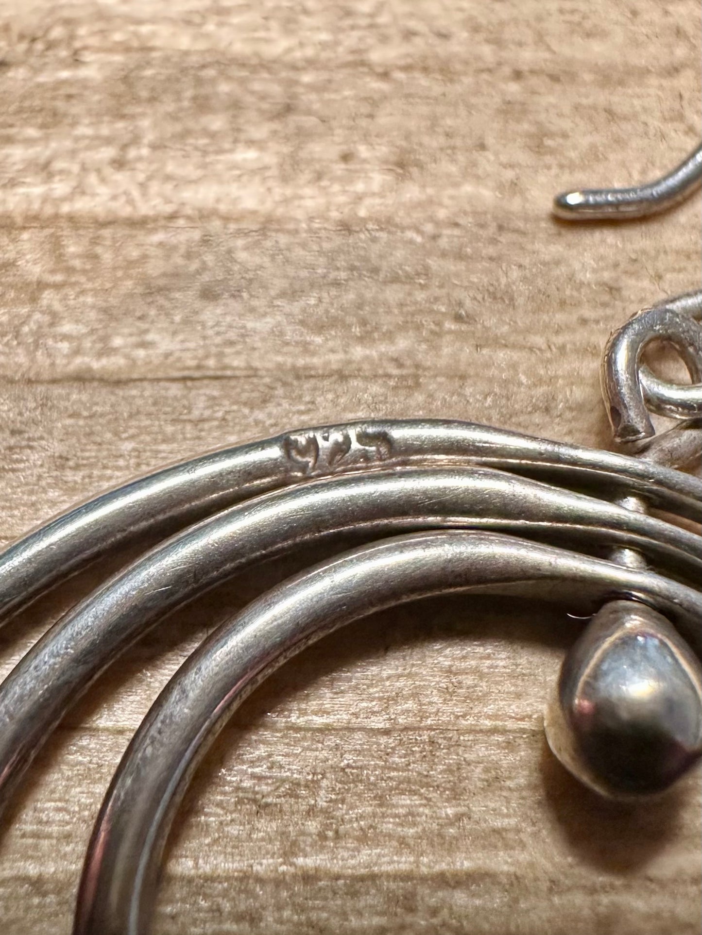 Abstract Circle Rotating 925 Silver Earrinfs