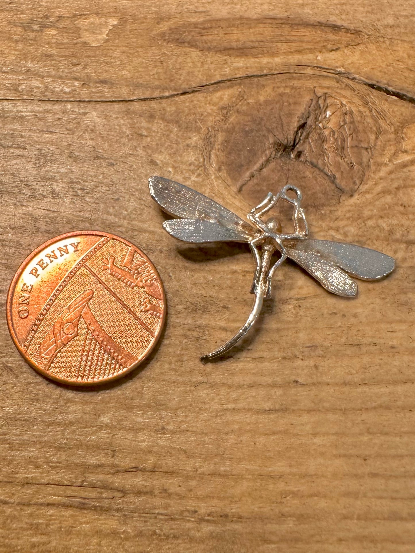 Vintage Dragonfly 925 Silver Pendant