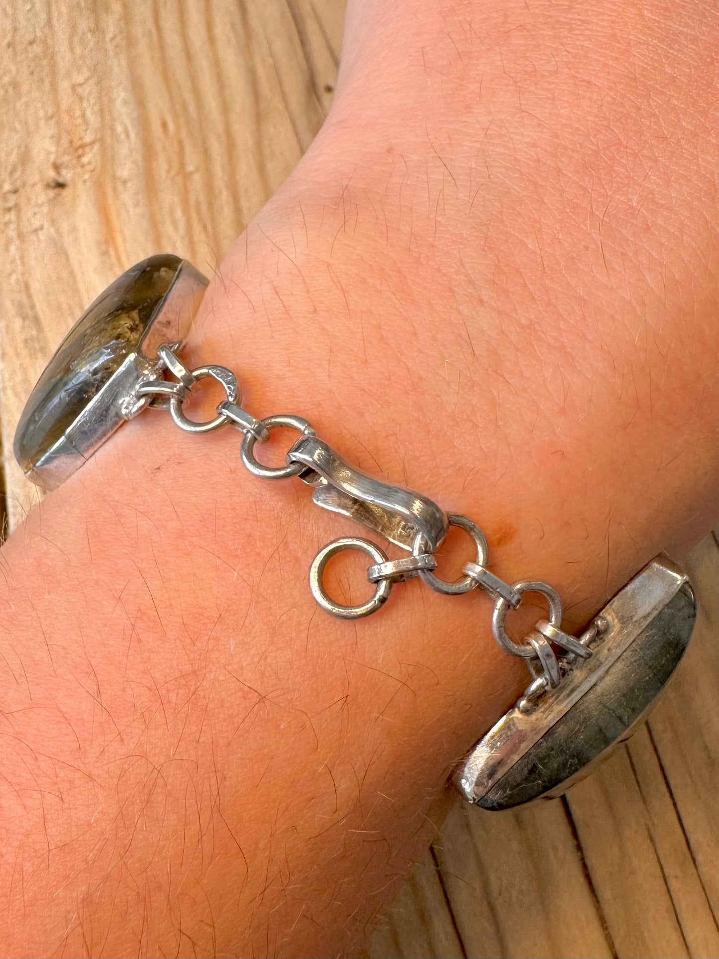 Stunning Labradorite 925 Silver 7.5 to 8 inch Bracelet