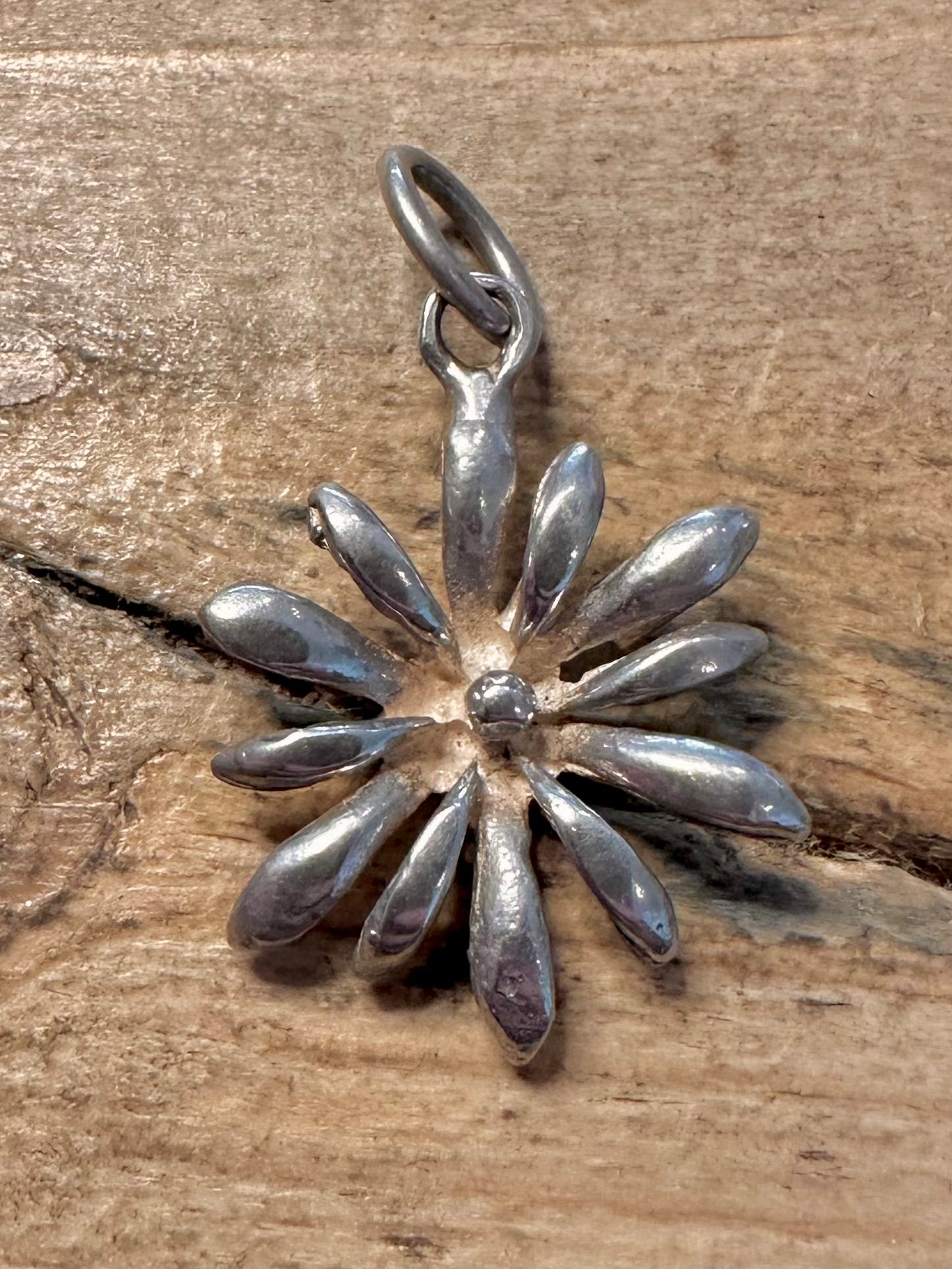 Abstract Flower 925 Silver Pendant