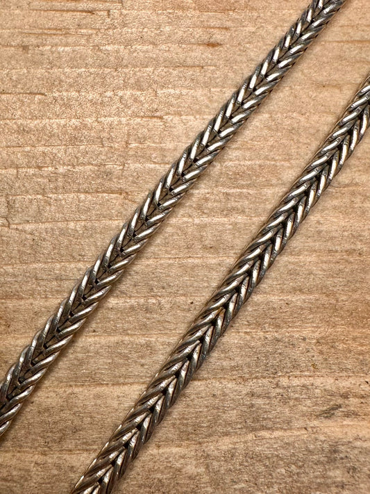 2003 Foxtail Chain Hook Clasp 925 Silver 17.5 inch Necklace