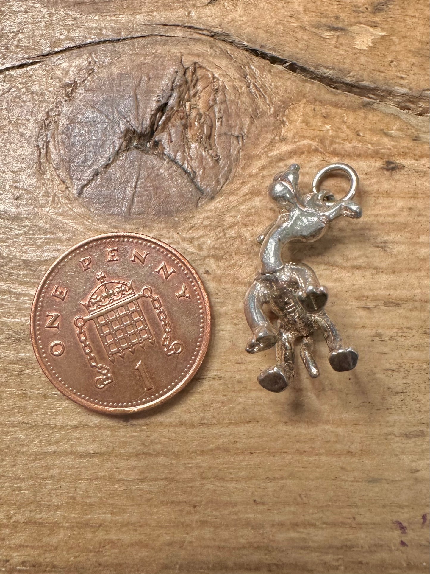 Vintage Pluto Moving Head Dog 925 Silver Pendant