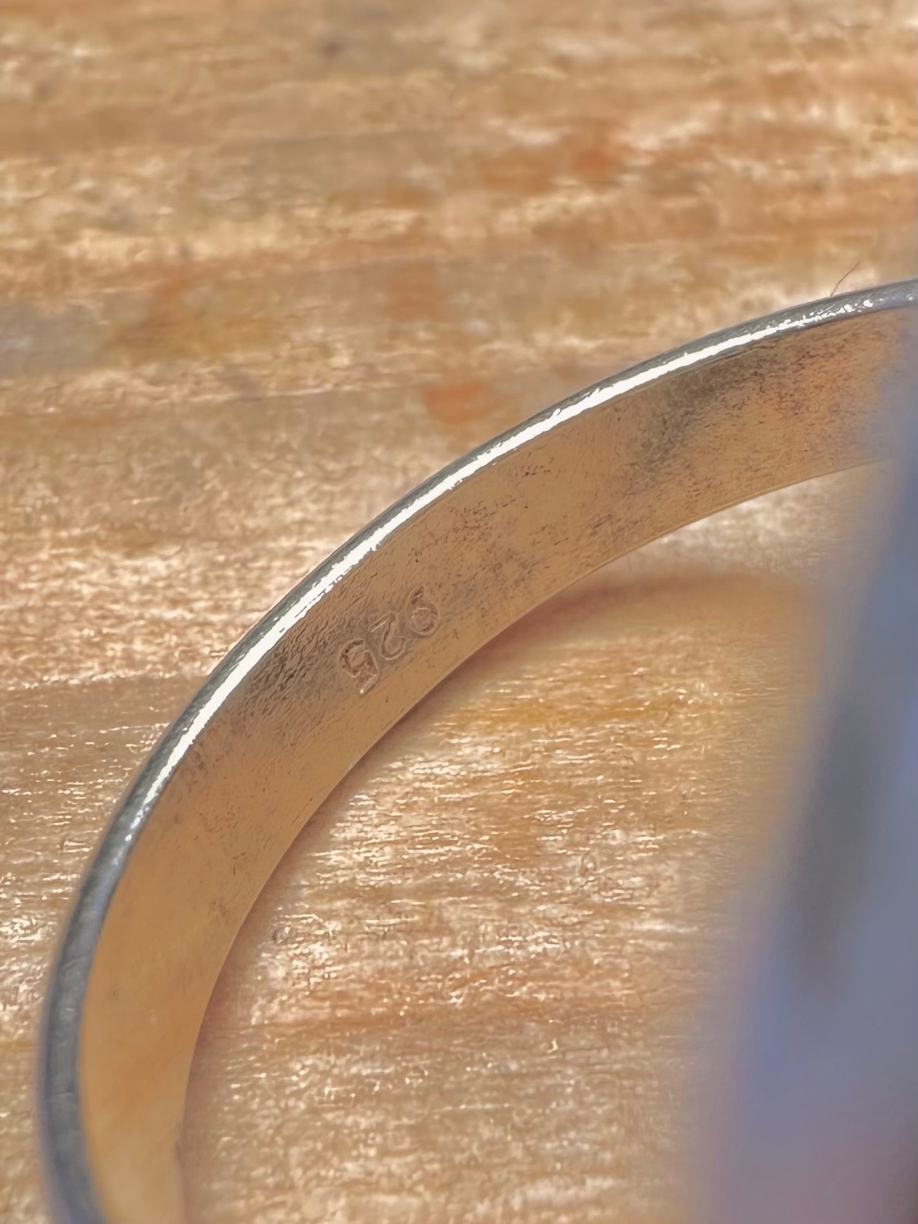 Modern Purple CZ Circle 925 Sterling Silver Size O1/2 Ring