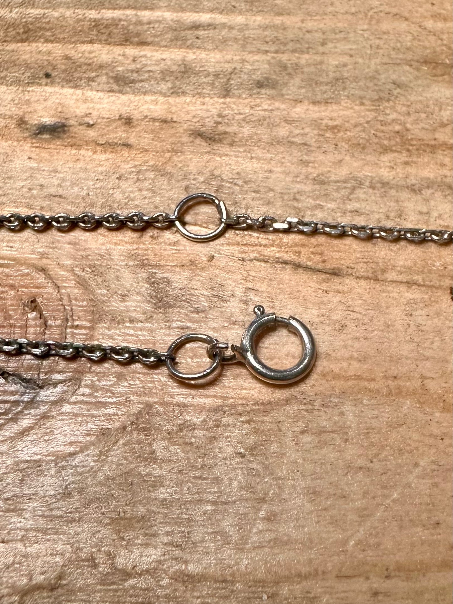 Vintage Moonstone Chain 925 Silver 16 to 18 inch Necklace