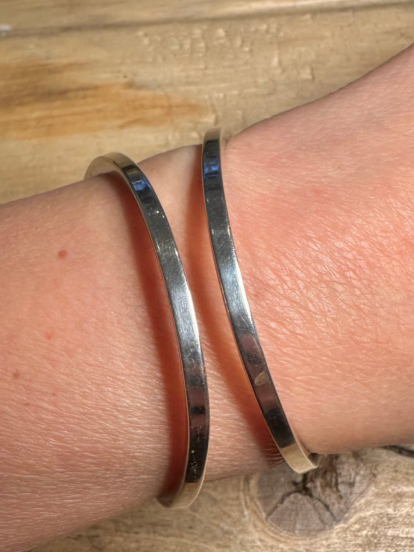 Abstract Shape Designer 925 Silver Cuff Bangle