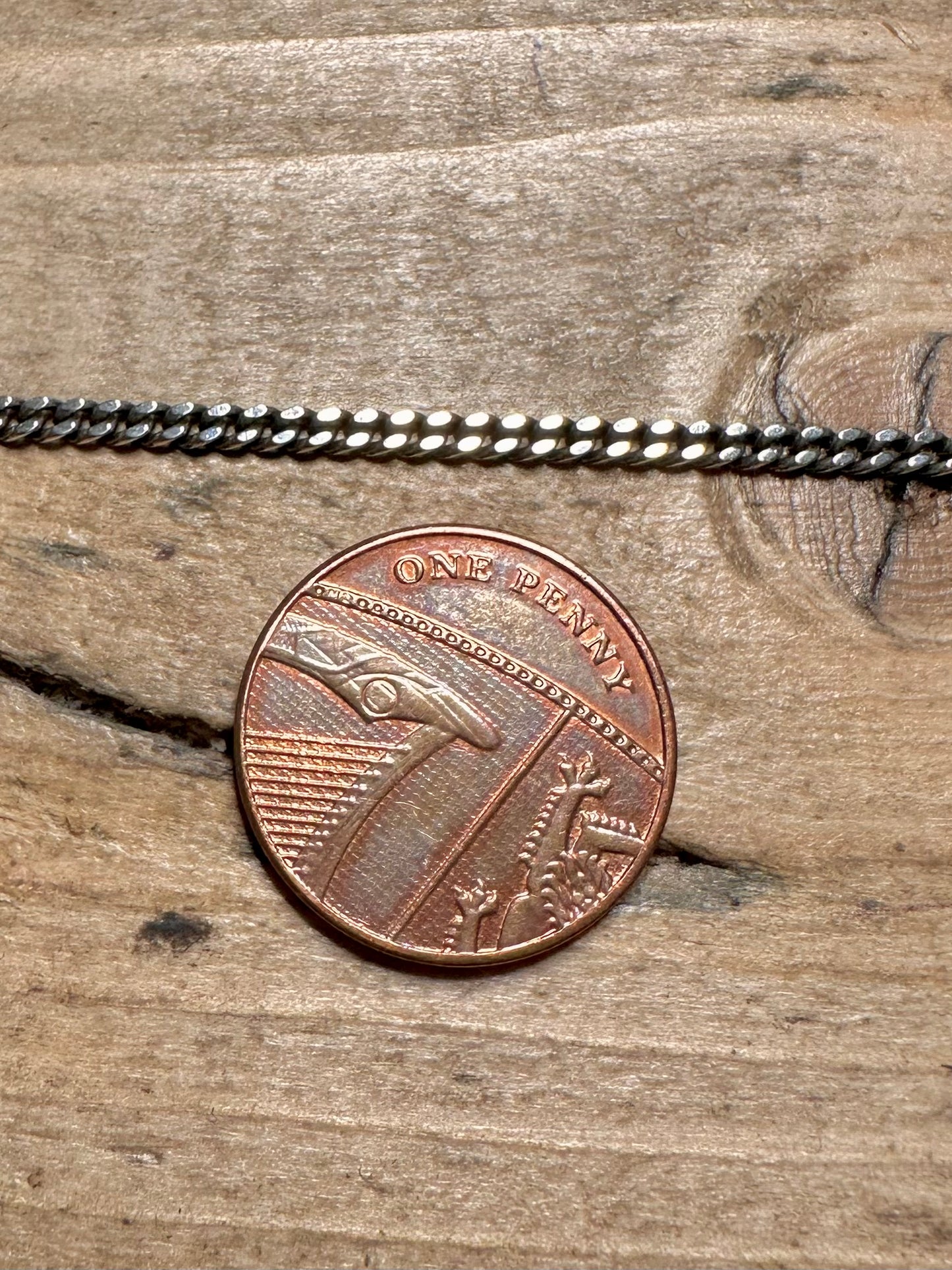 Vintage Close Link Curb Chain 925 Silver 20 inch Necklace
