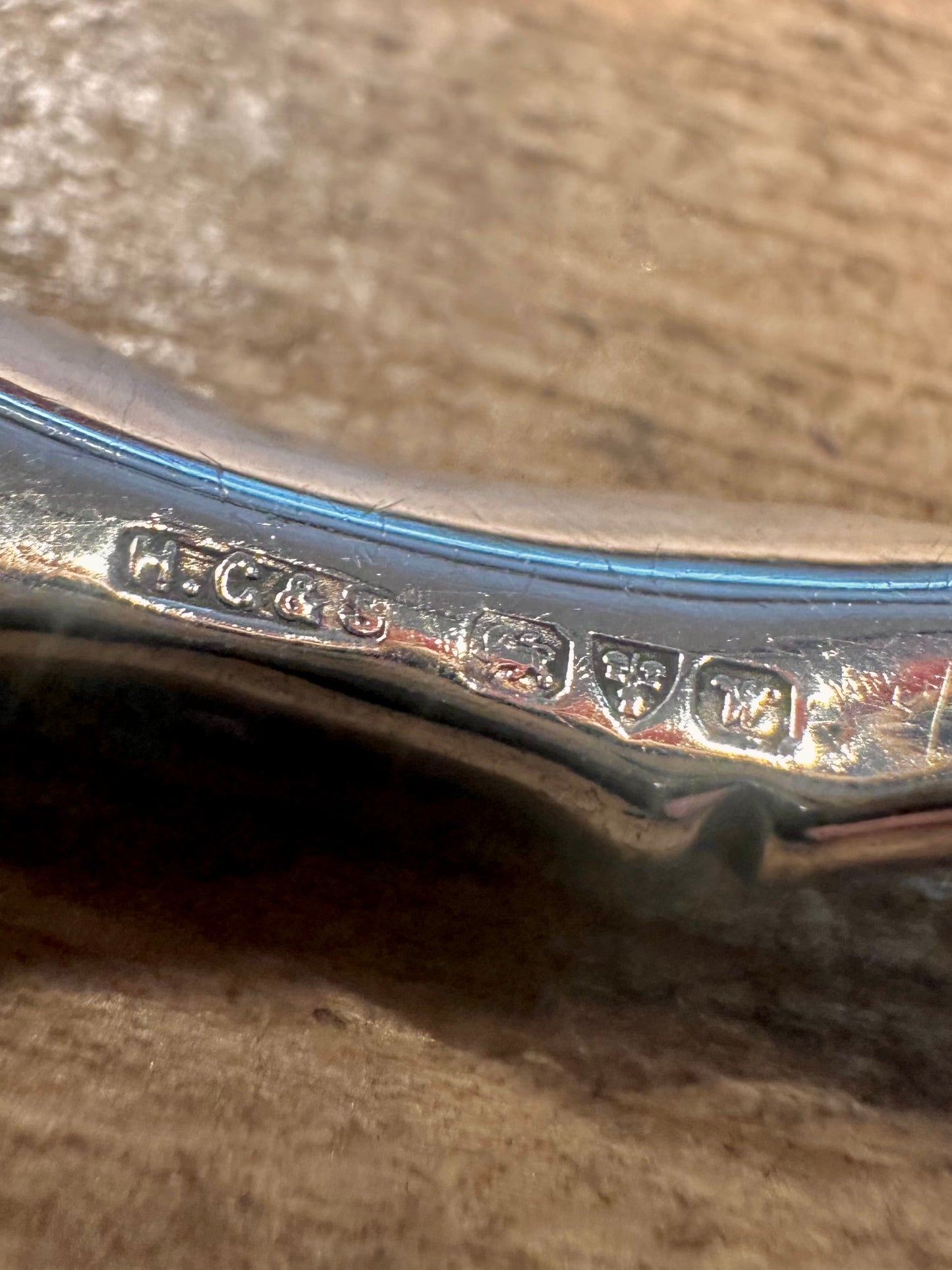 Vintage 1947 Bamboo Style 925 Silver Bangle