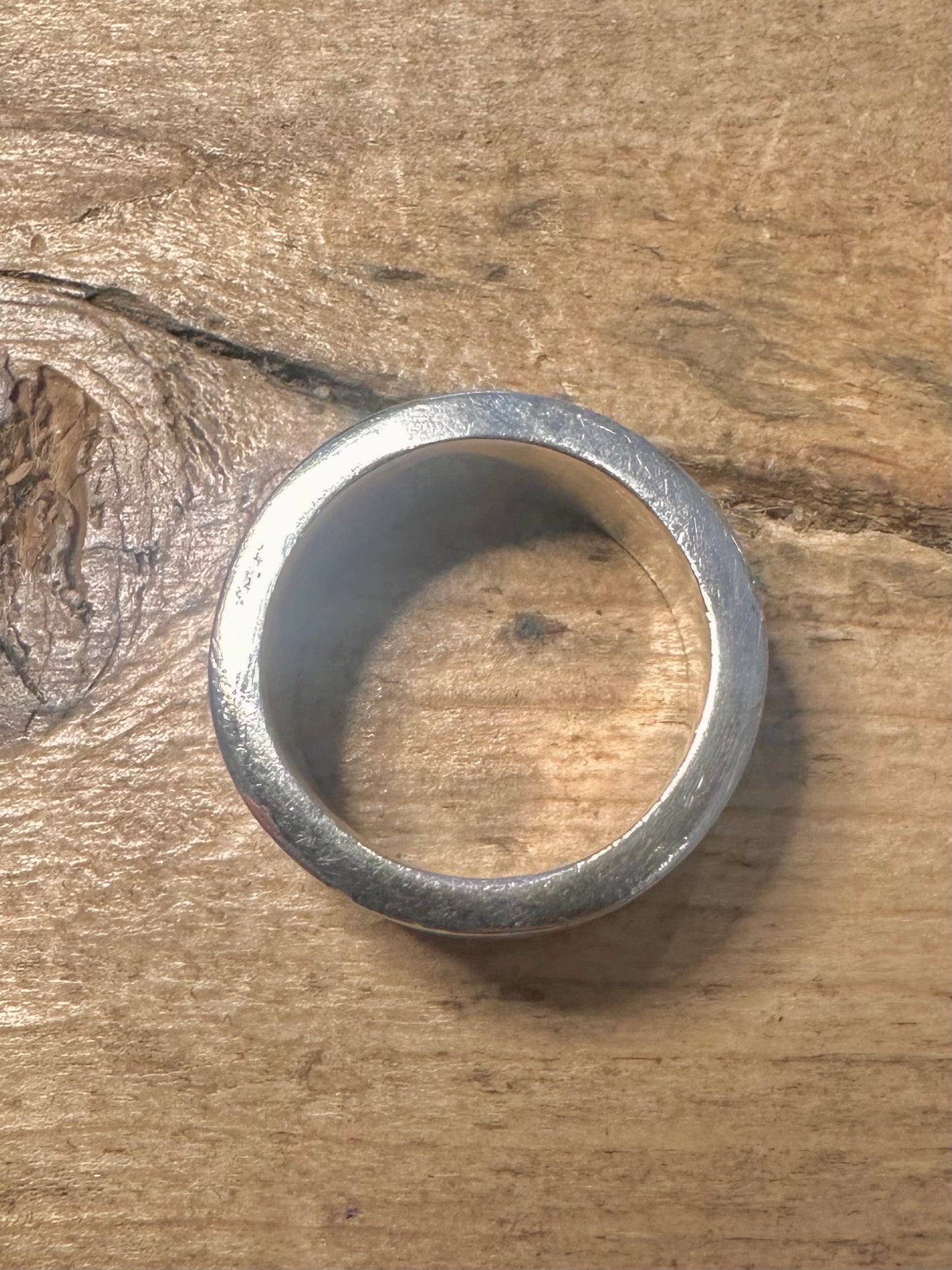 Modern 2000 Thick Band 925 Silver Size N Ring