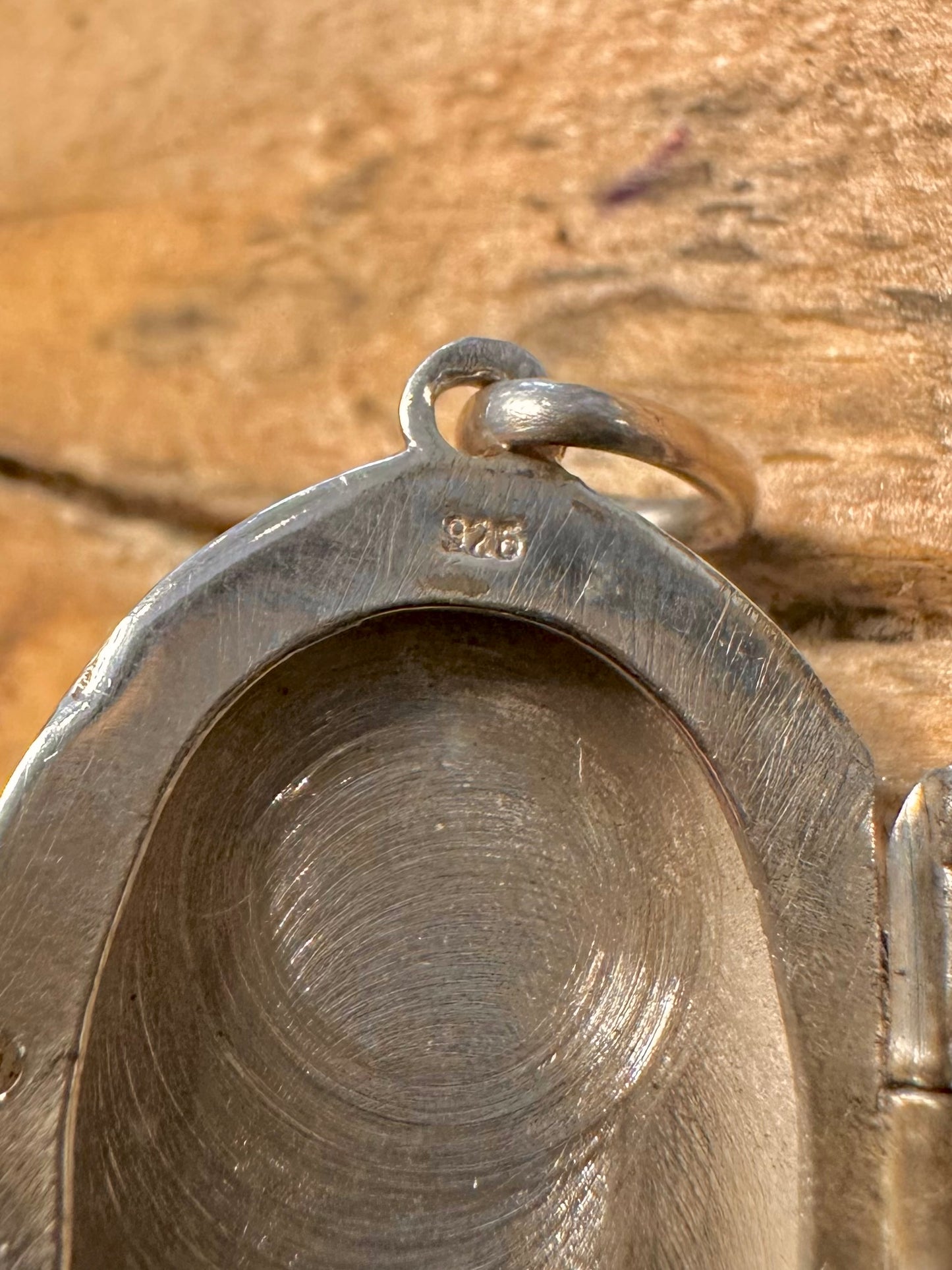 Vintage Tigers Eye Locket 925 Silver Pendant