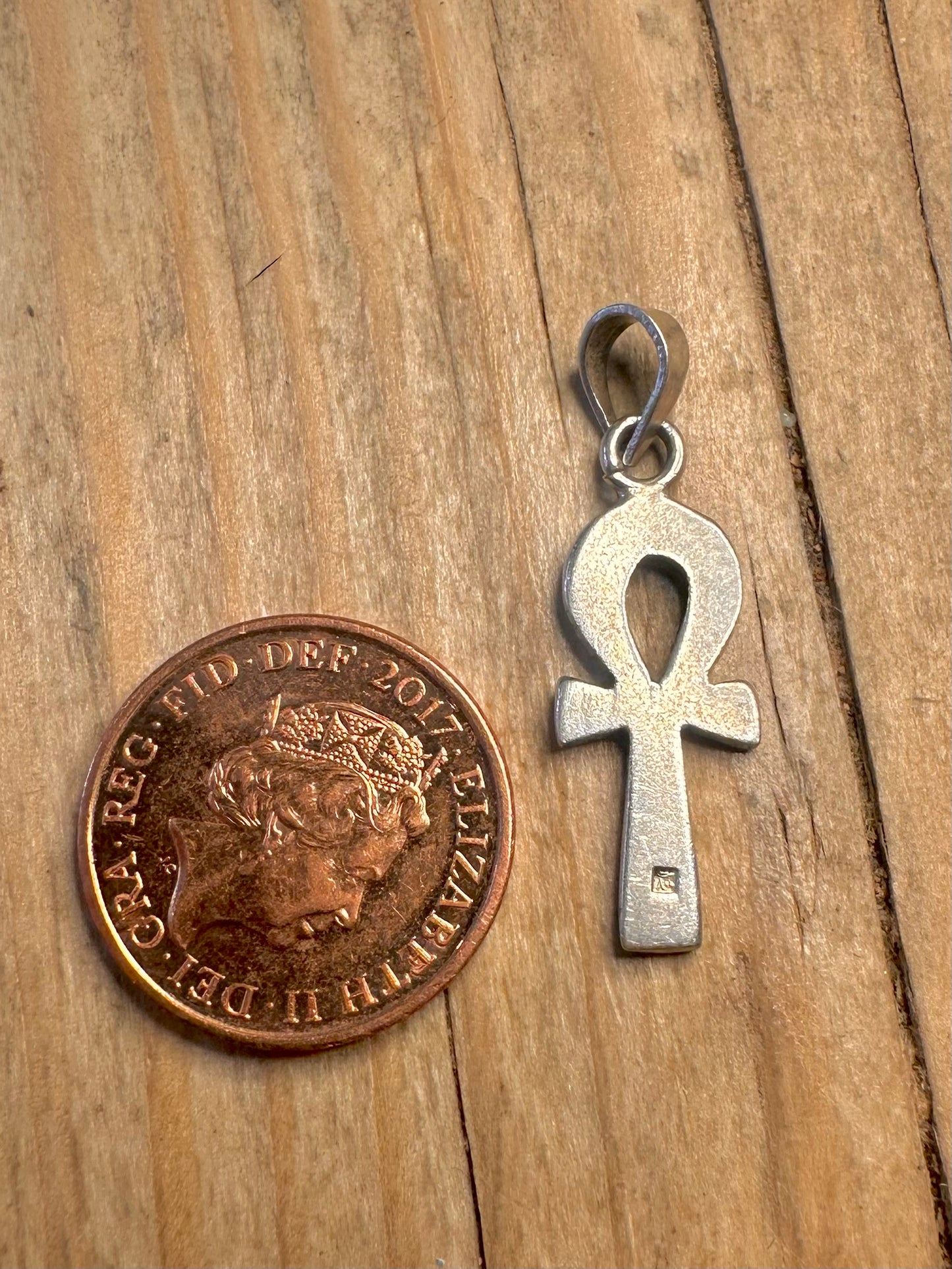 Vintage Ankh Egyptian 925 Silver Pendant