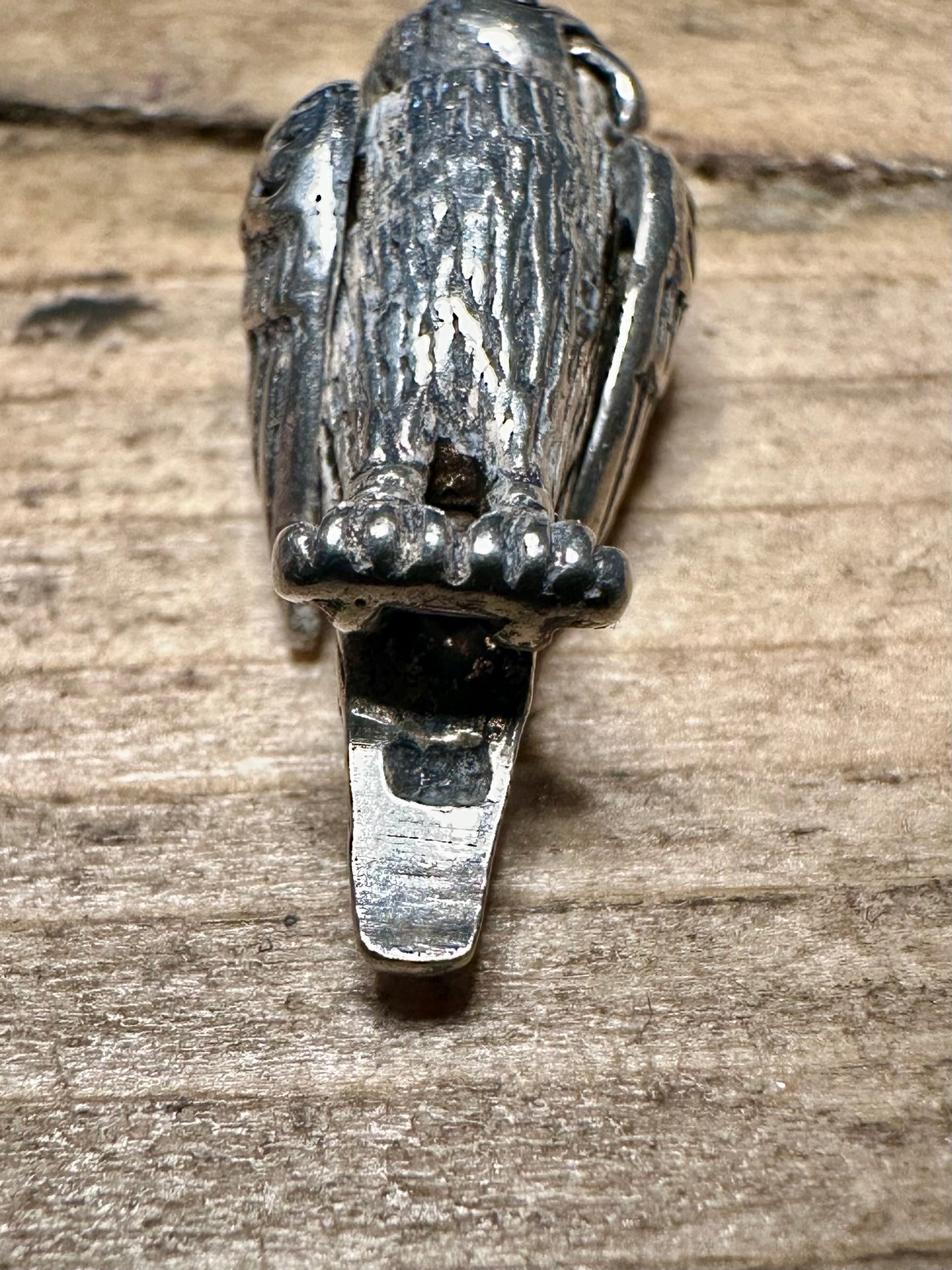 Vintage Articulated Parrot 925 Silver Pendant