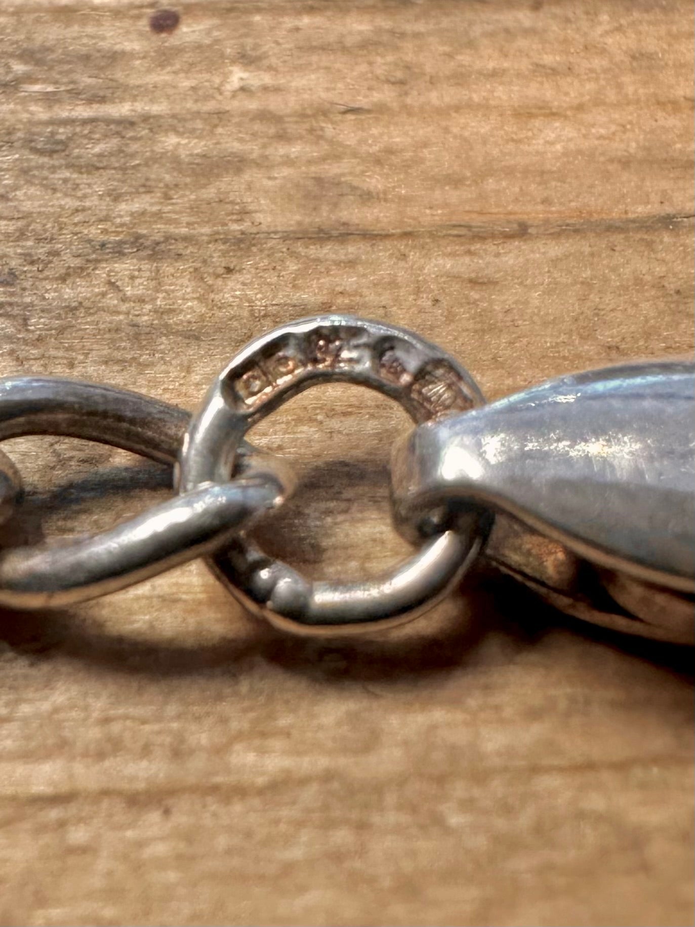 Vintage Curb Chain T Bar 925 Silver 18.5 inch Necklace
