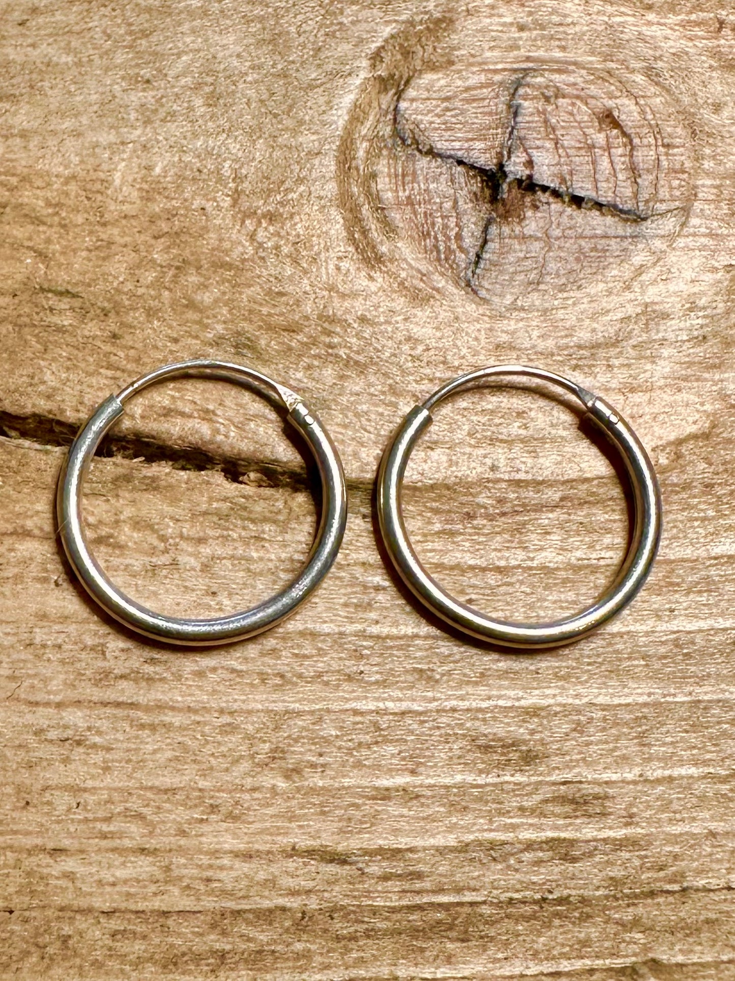 Vintage Small Hoops 925 Silver Earrings