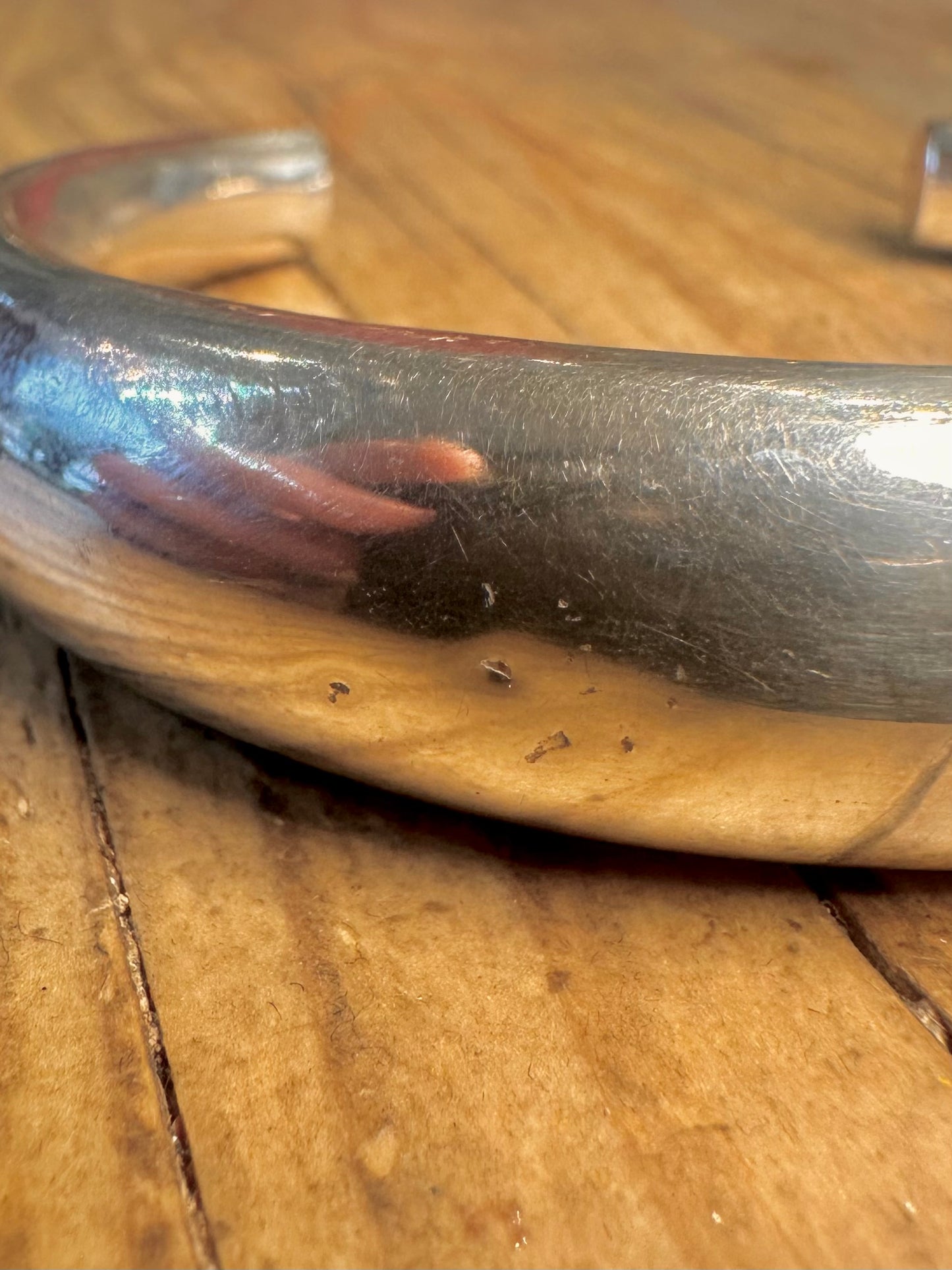 Chunky Cuff Hollow 925 Sterling Silver Bangle