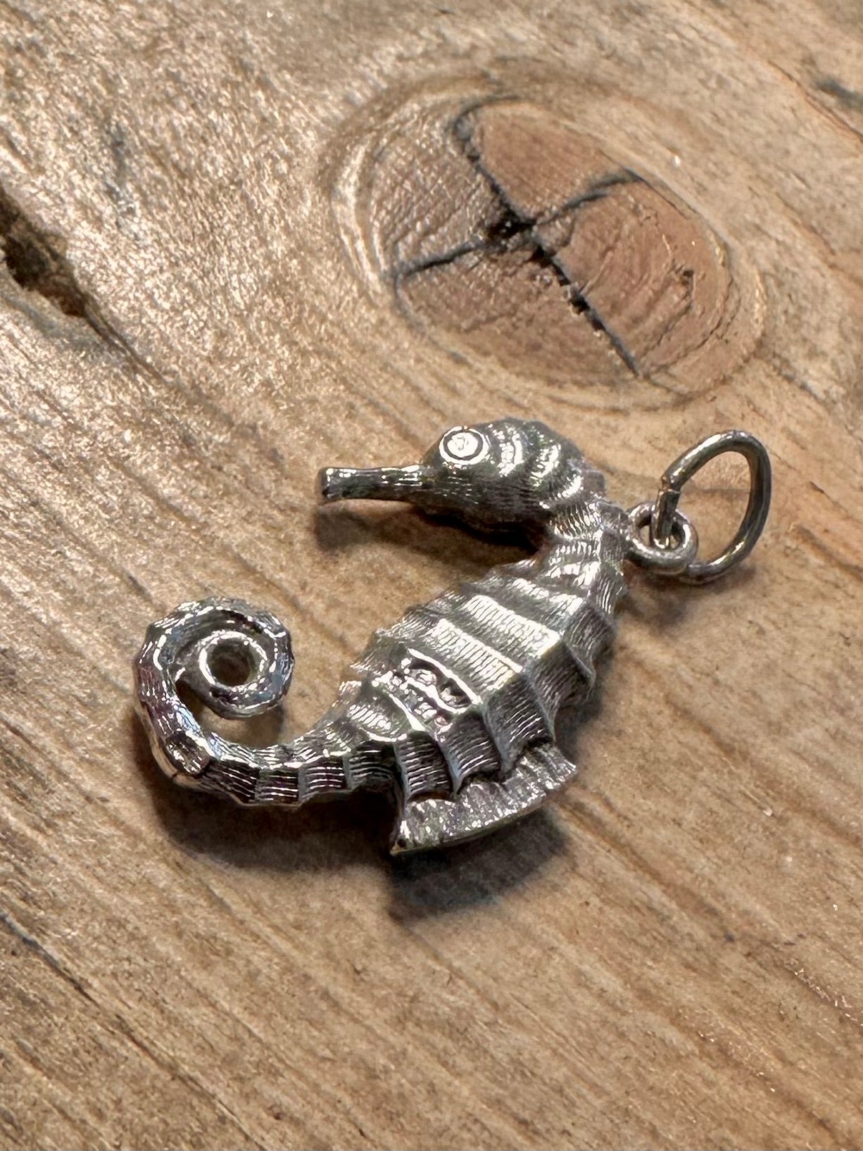 Vintage Seahorse 925 Silver Charm Pendant