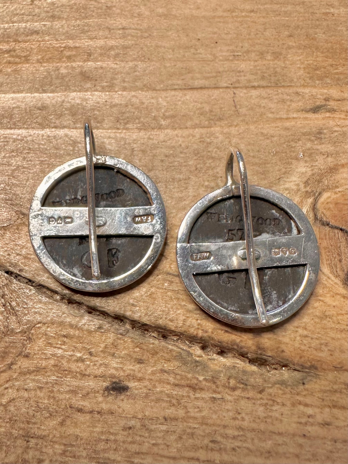 Vintage 1957 Wedgewood Horse Chester 925 Silver Earrings