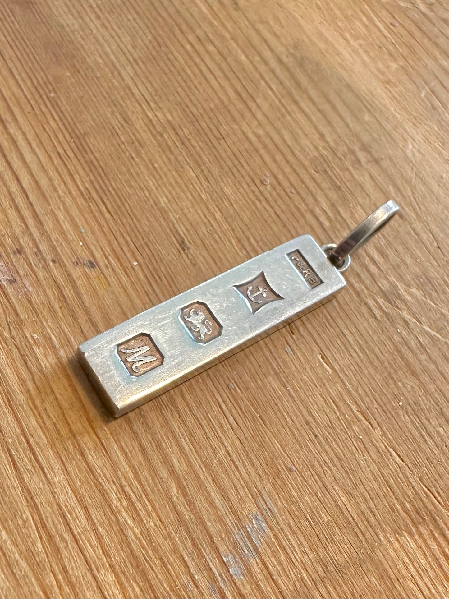 Vintage 1961 Ingot 925 Silver Pendant