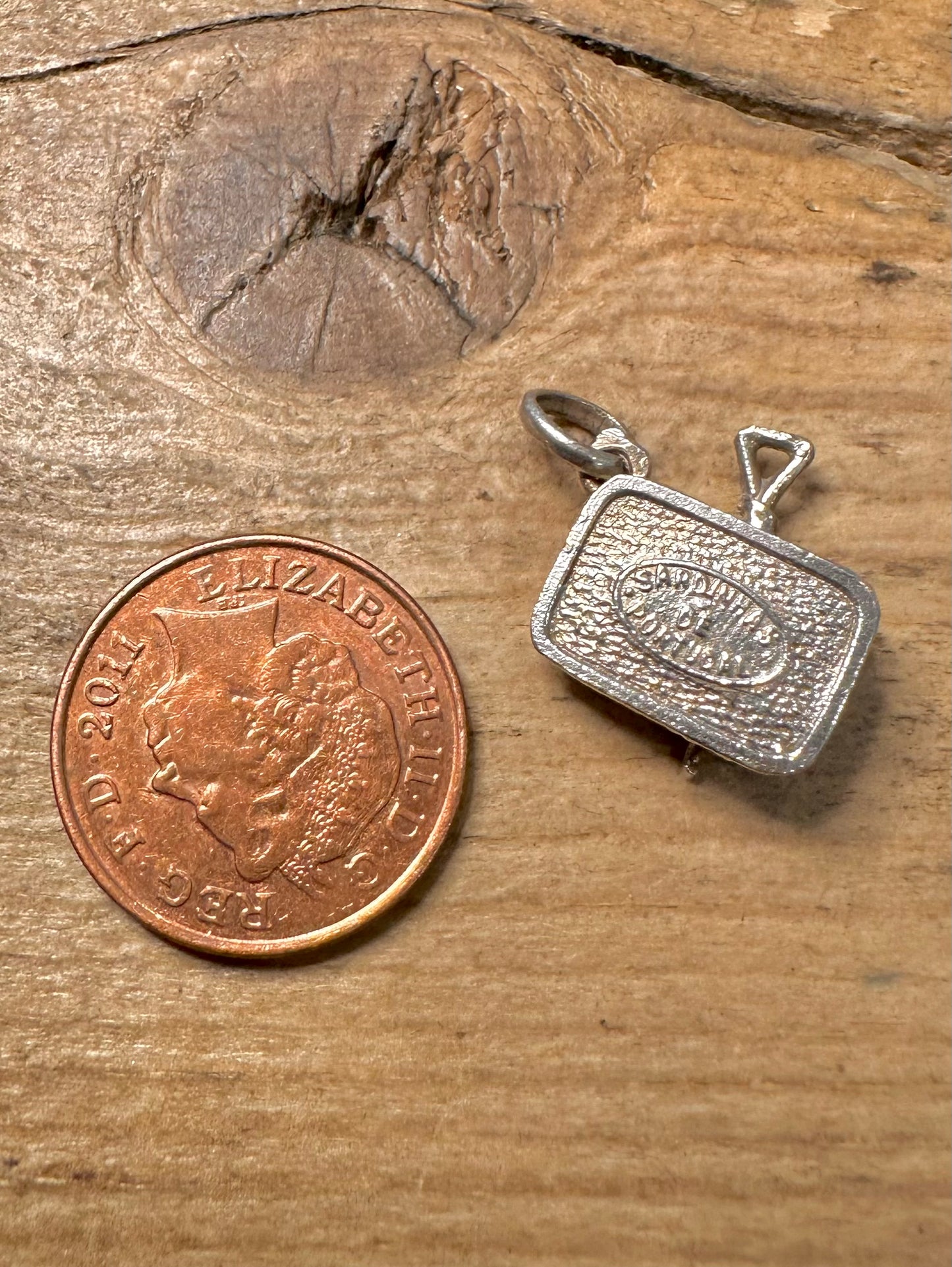 Vintage Can of Sardines Portugal 925 Silver Pendant