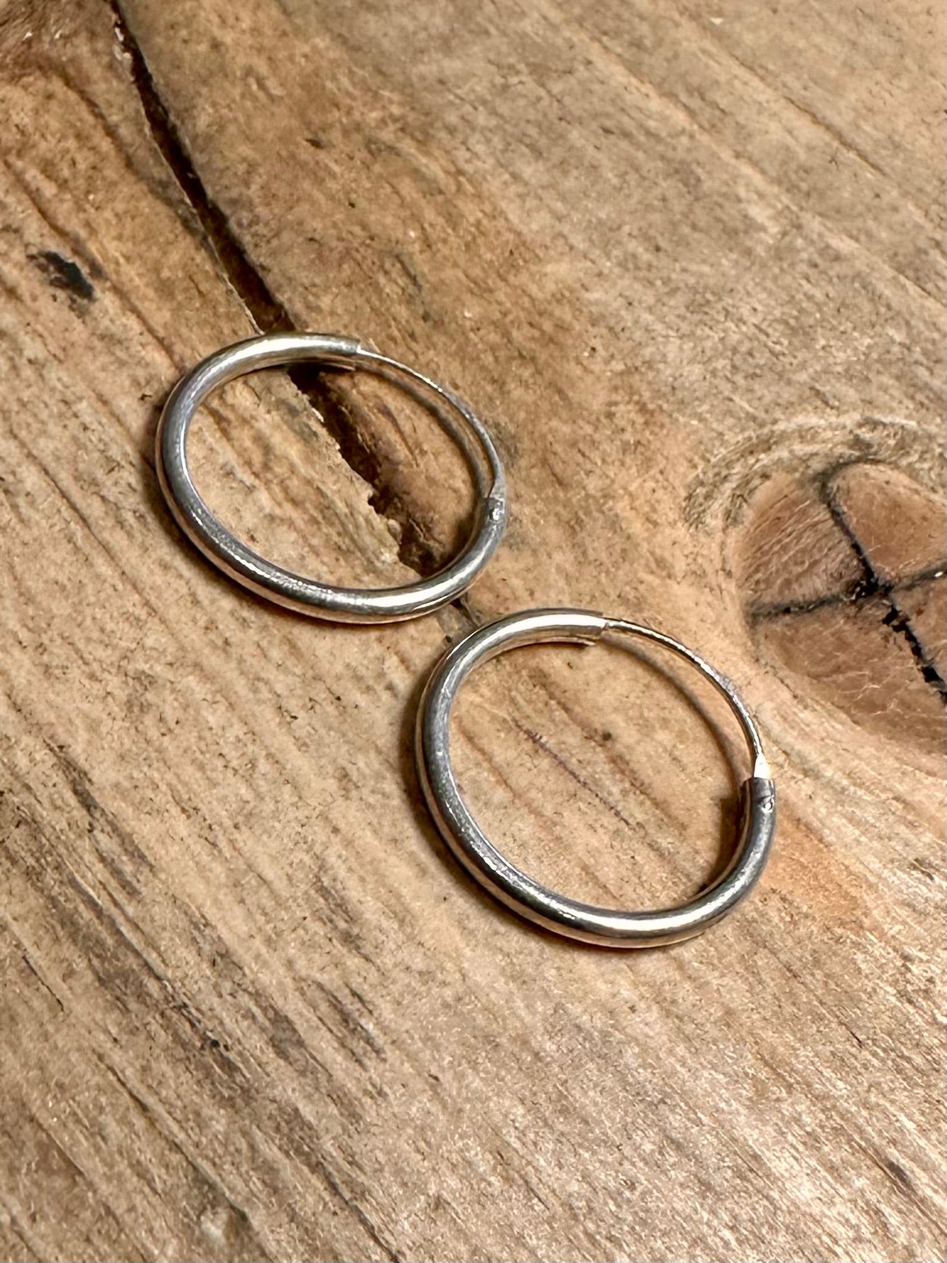 Vintage Small Hoops 925 Silver Earrings