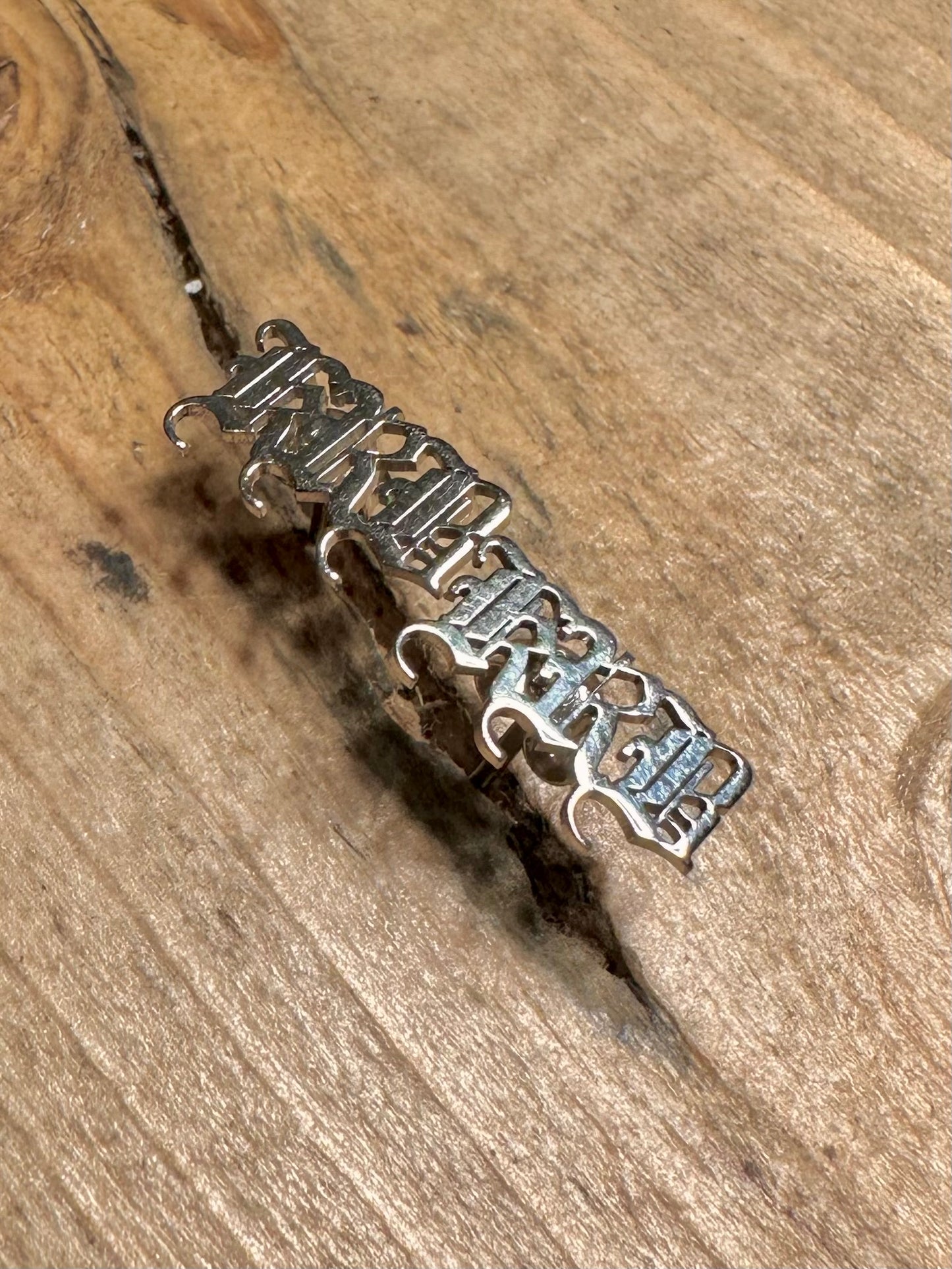 Modern Writing Text 925 Silver Earrings